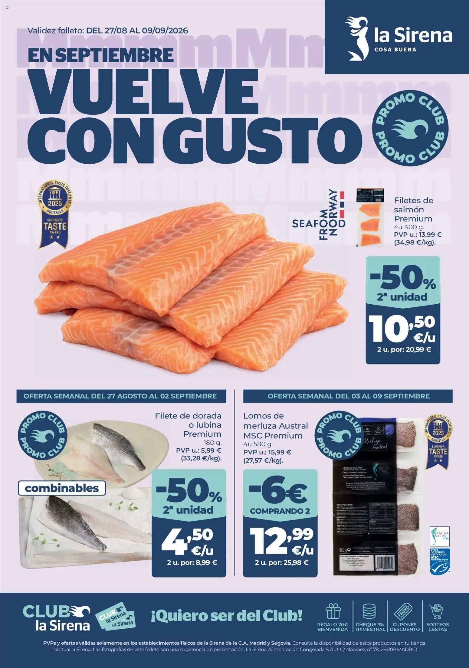 Catálogo de La Sirena folleto 27/08/2026 - 09/09/2026 27 de agosto al 9 de septiembre 2026 - Página 1