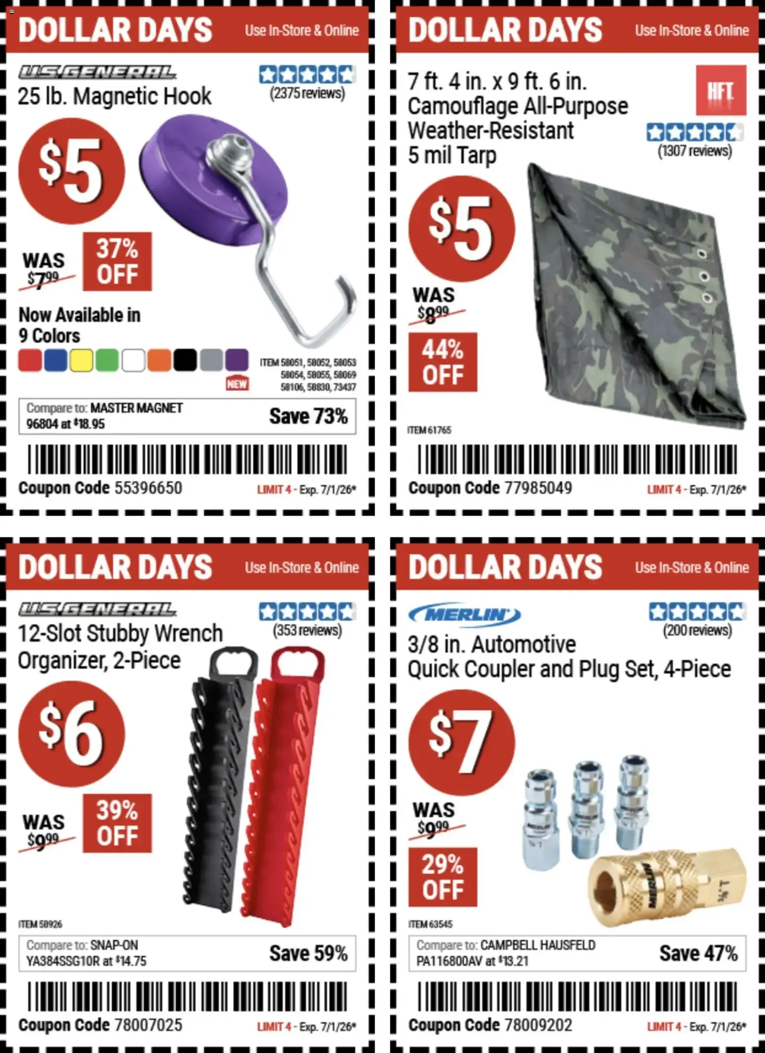 Weekly ad Harbor Freight Dollar Days (06/18 - 07/01 2026) - Flyer from June 18 to July 1 2026 - Page 6