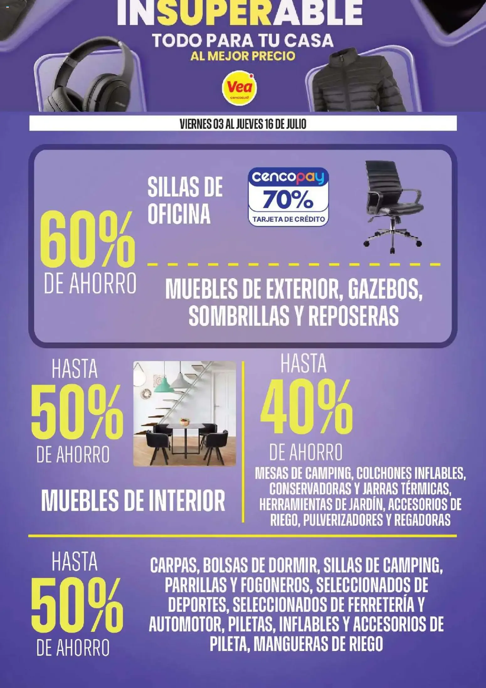 Ofertas de Vea - InSuperable | Todo para tu casa al mejor precio del 03/07/2026 - 16/07/2026 3 de julio al 16 de julio 2026 - Página 4 del catálogo