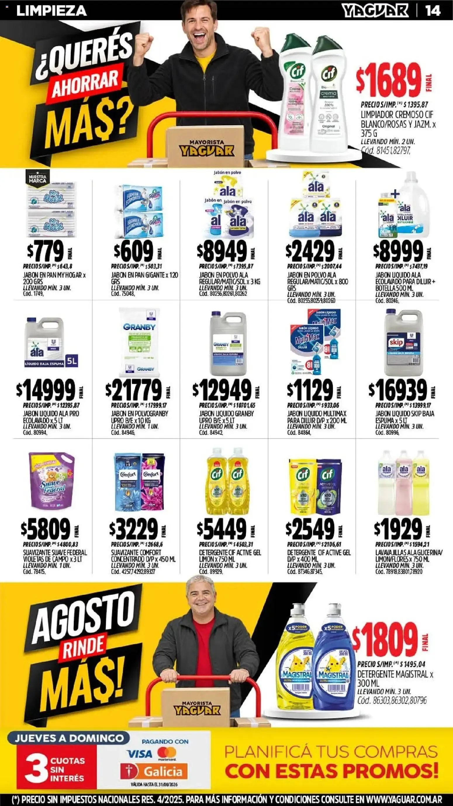 Ofertas de Yaguar catálogo del 24/08/2026 - 30/08/2026 24 de agosto al 30 de agosto 2026 - Página 14 del catálogo