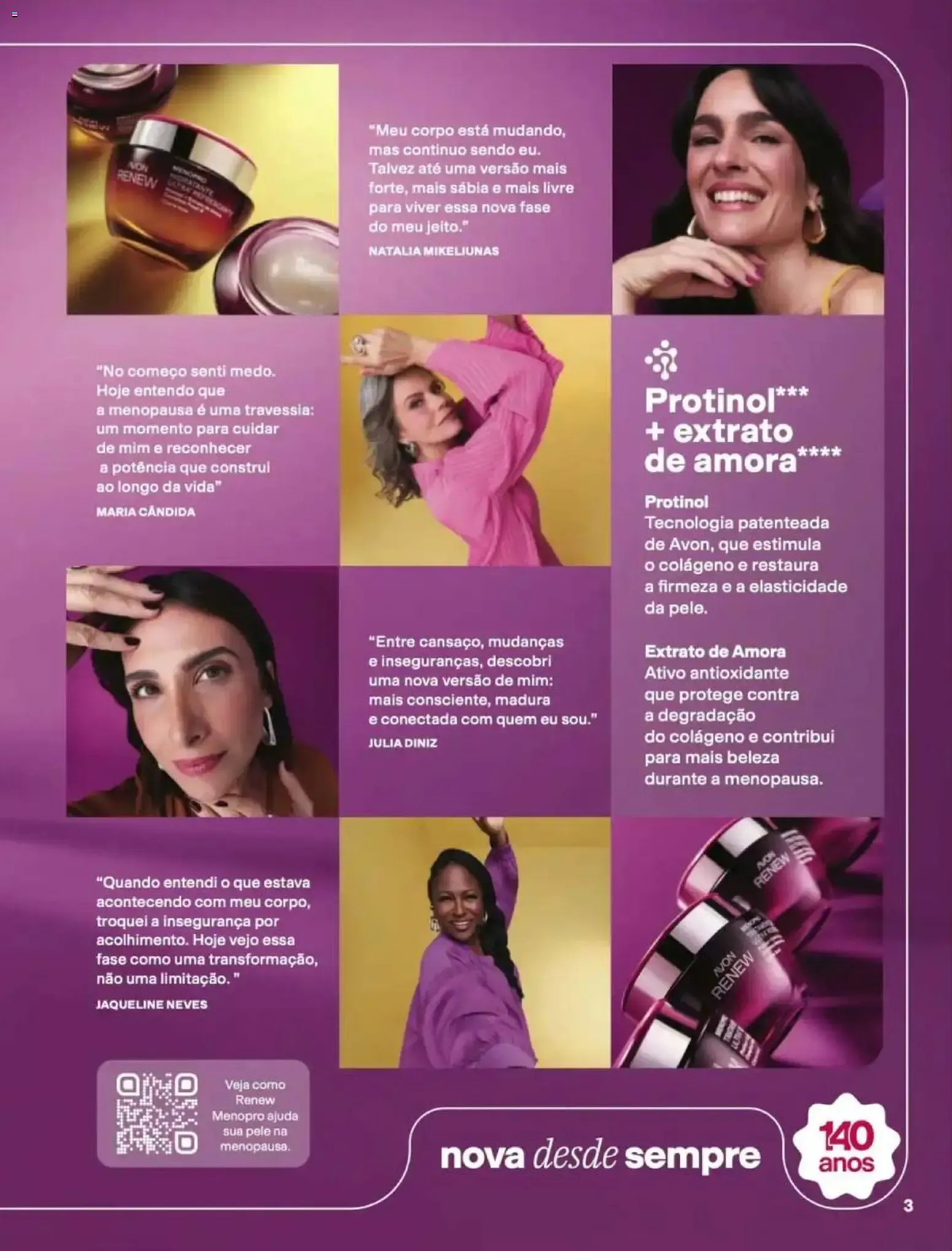 Encarte de Revista Avon - Chegou Renew Menopro - Ciclo 16/2026 12 de outubro até 2 de novembro 2026 - Pagina 3