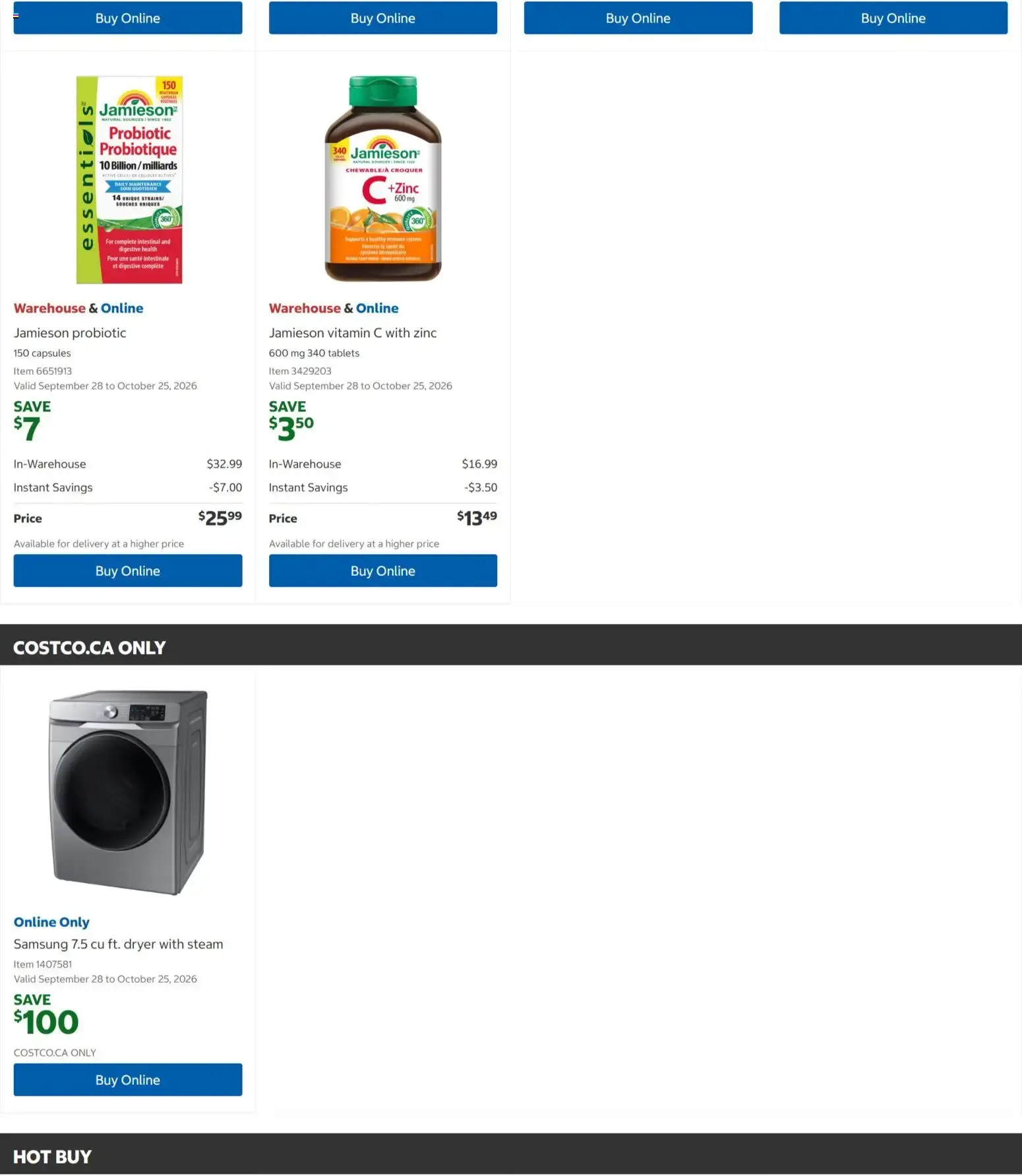 Costco weekly flyer from Oct 12, 2026 > weekly specials & deals from October 12 to October 25 2026 - flyer page 6