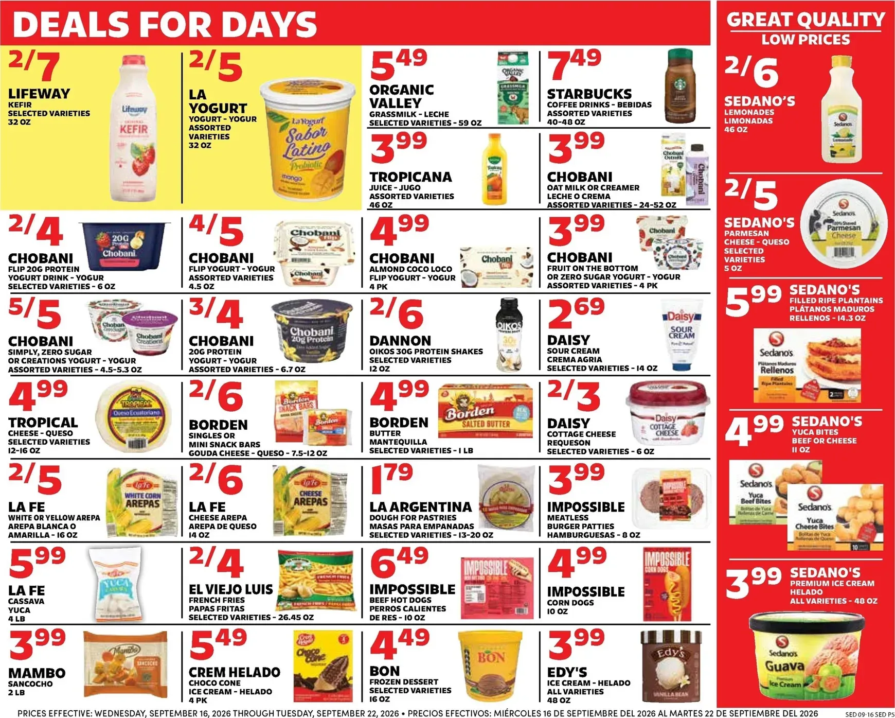 Weekly ad Current Sedano's leaflet valid from Wednesday 09/16/2026 to Tuesday 09/22/2026 from September 16 to September 22 2026 - Page 5