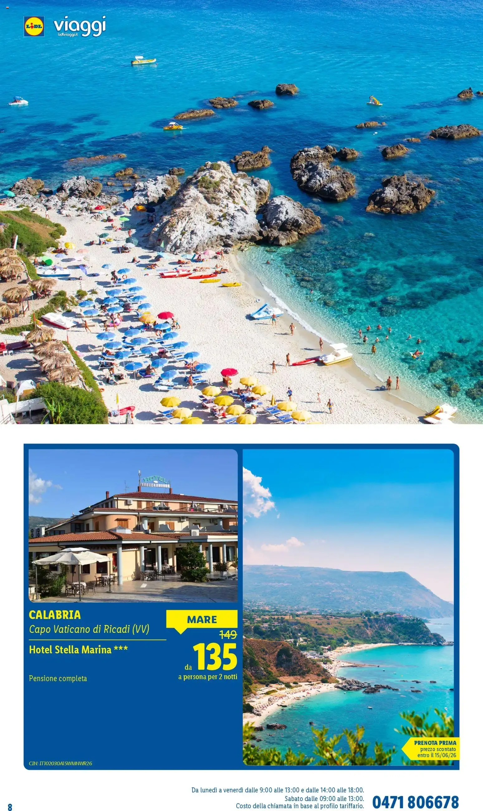 Lidl Viaggi: Vacanze da sogno per la tua estate da 11 marzo a 20 settembre di 2026 - Pagina del volantino 8