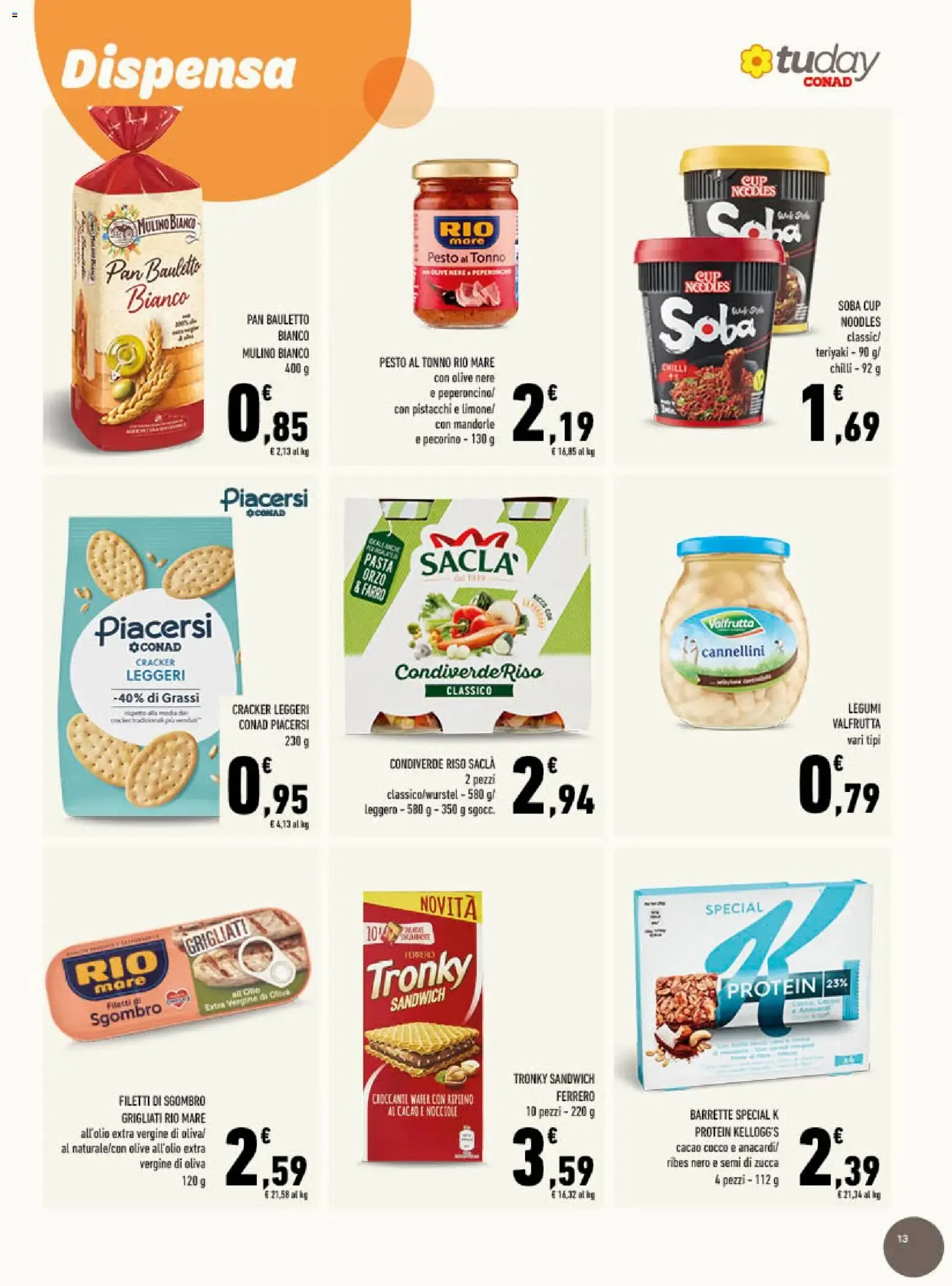 tuday CONAD - Gusto Italiano in Tavola da 17 giugno a 30 giugno di 2026 - Pagina del volantino 13