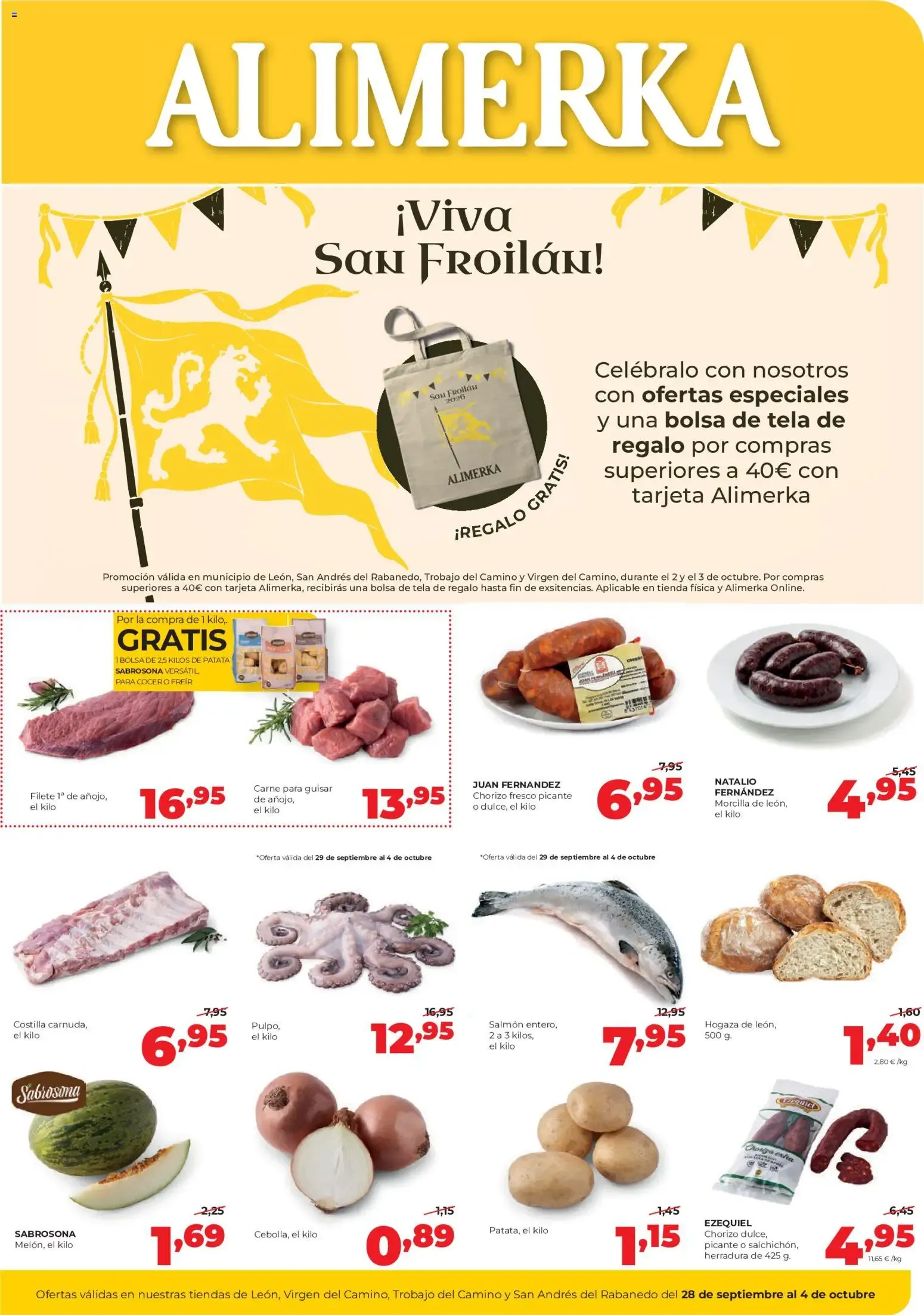 Catálogo de Alimerka San Froilán del 28/09/2026 | Catálogo 28 de septiembre al 4 de octubre 2026 - Página 1