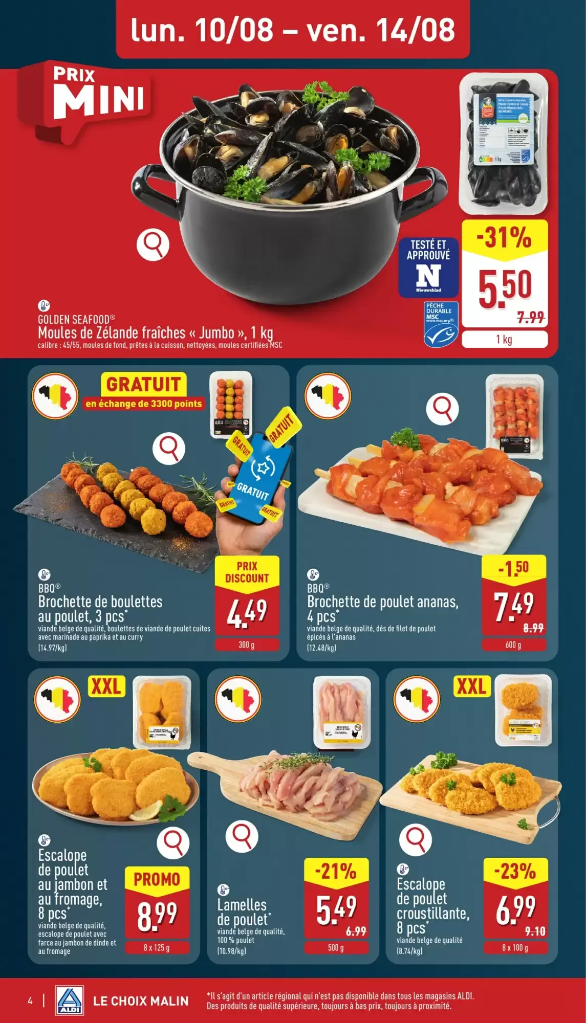 ALDI Dépliant du lun. 10/08 au ven. 14/08 van 10 augustus tot 14 augustus 2026 - folder pagina 4