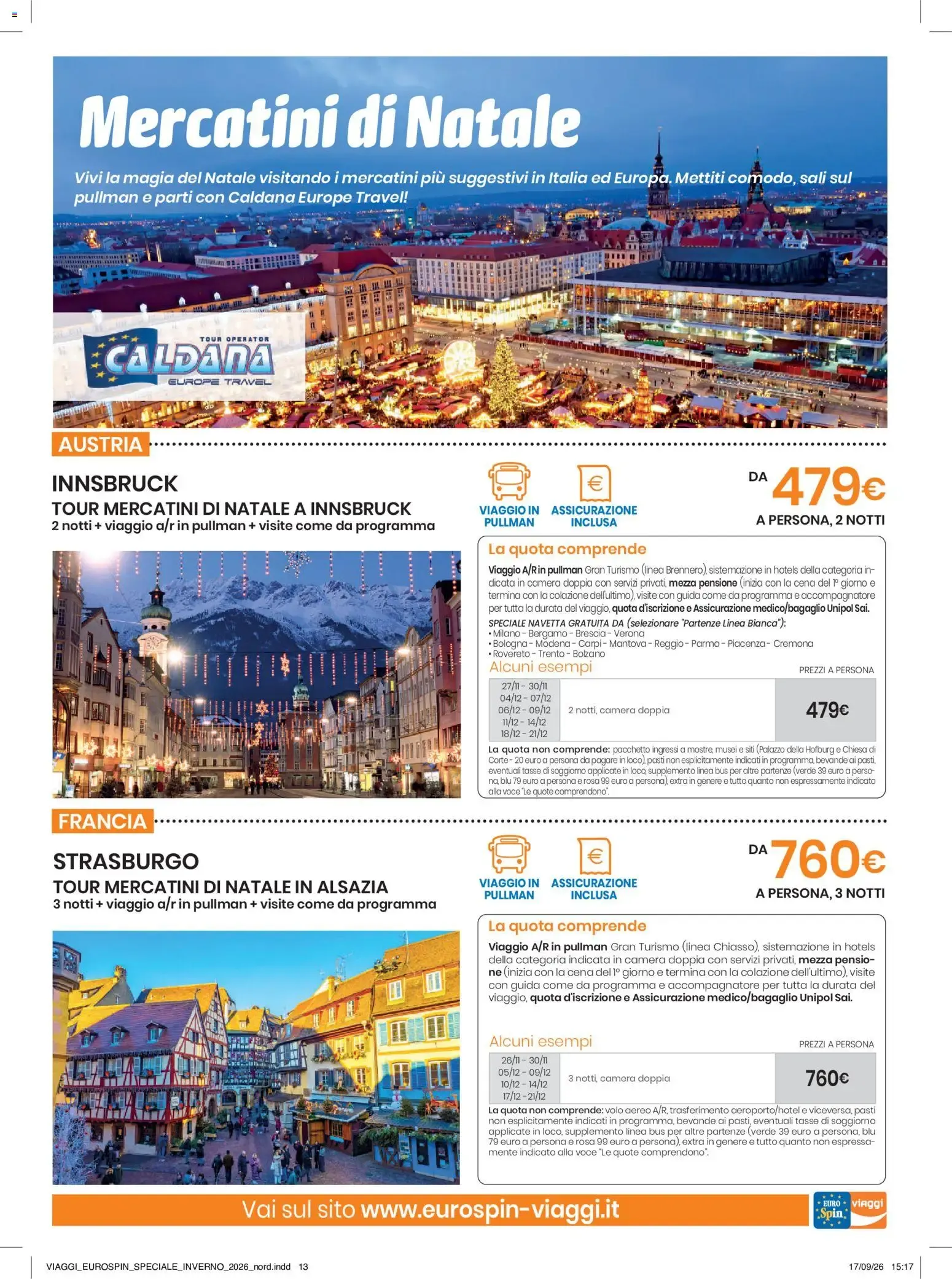 Euro Spin Viaggi: Speciale Inverno da 17 settembre a 31 dicembre di 2026 - Pagina del volantino 13