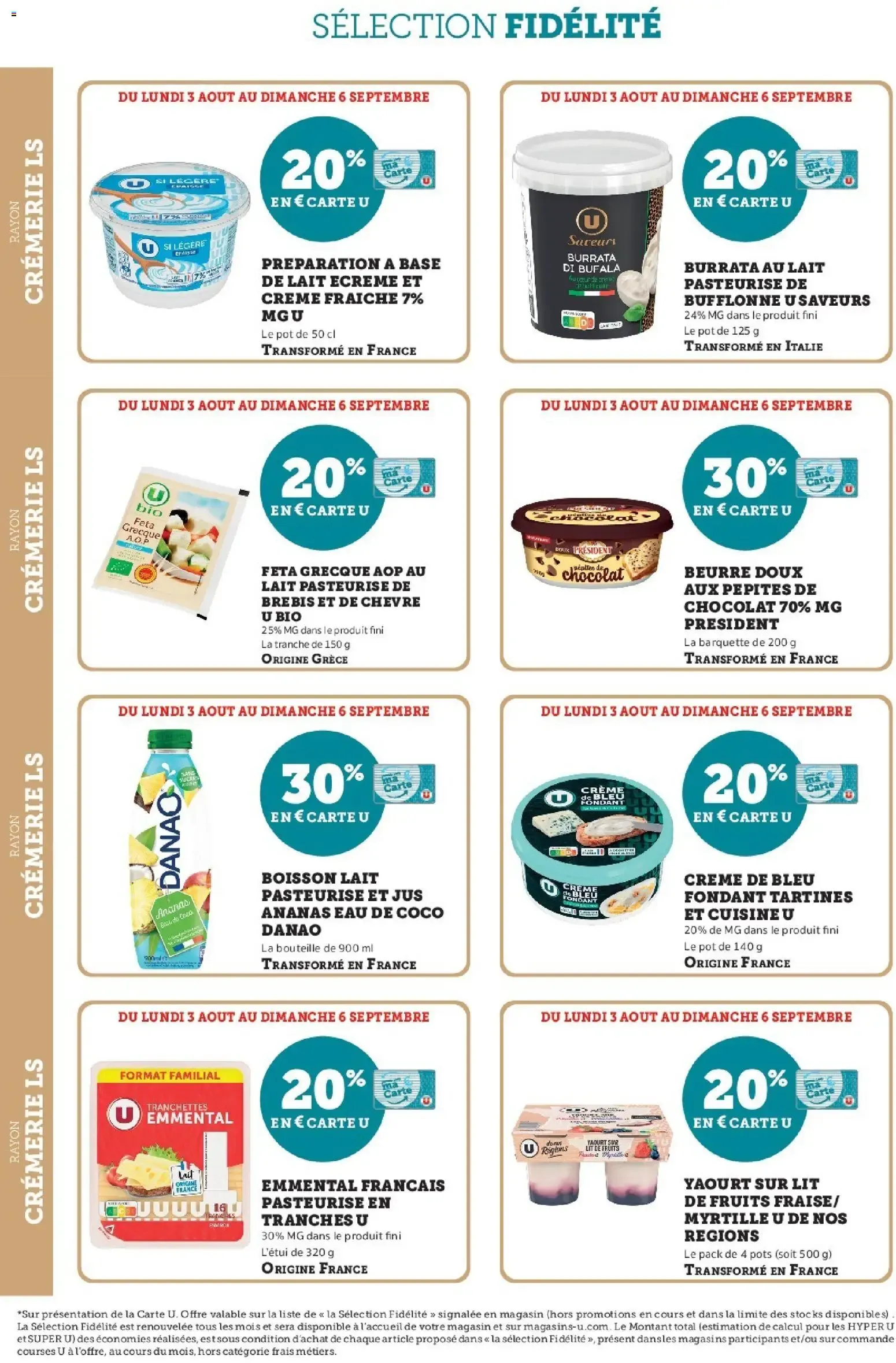 Super U - Ma sélection Carte U Aout à partir du 03/08/2026 - promo en ligne du 3 août au 6 septembre 2026 - Catalogue page 8