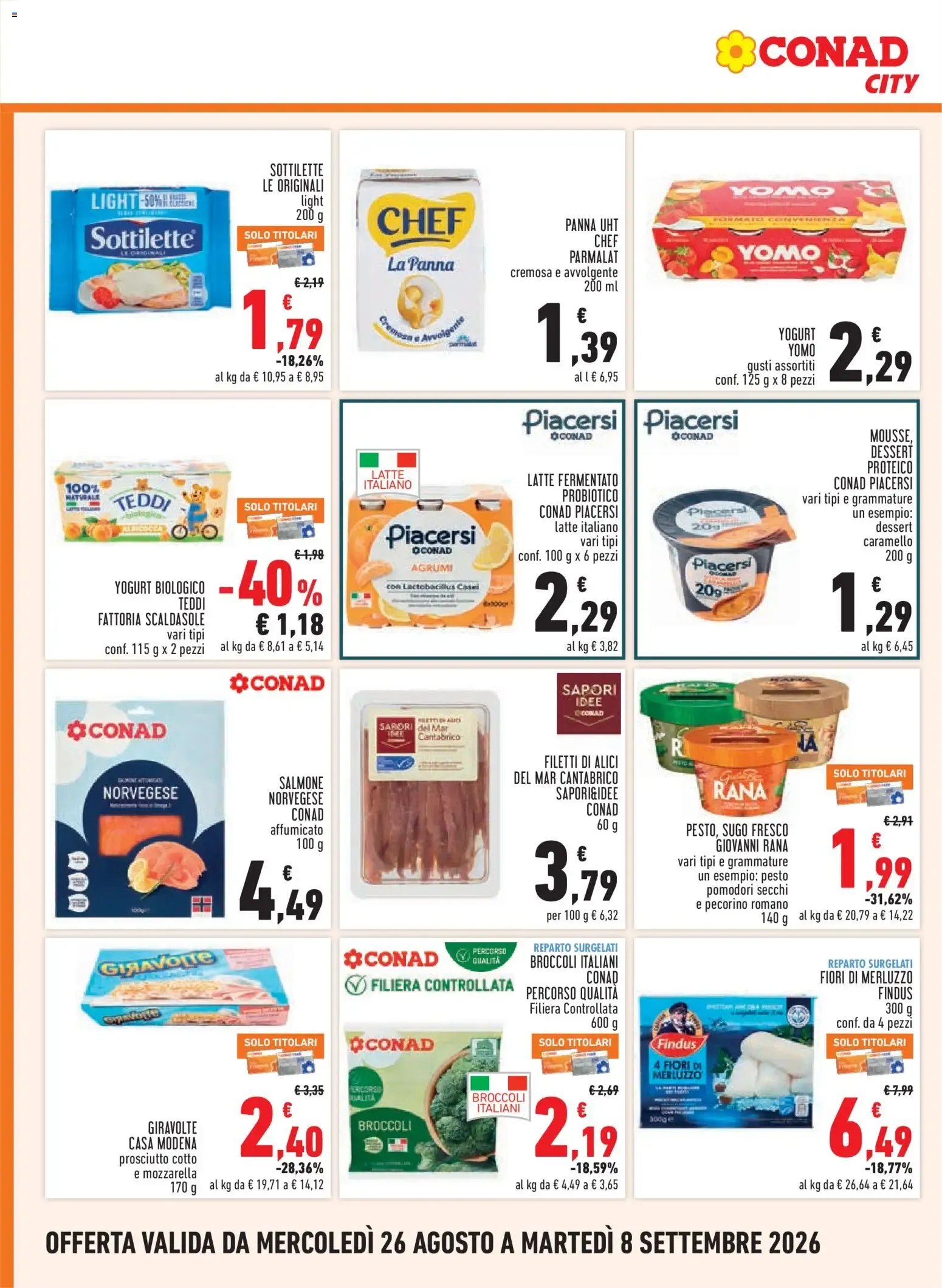 Conad City: I tuoi preferiti, al miglior prezzo da 26 agosto a 8 settembre di 2026 - Pagina del volantino 8