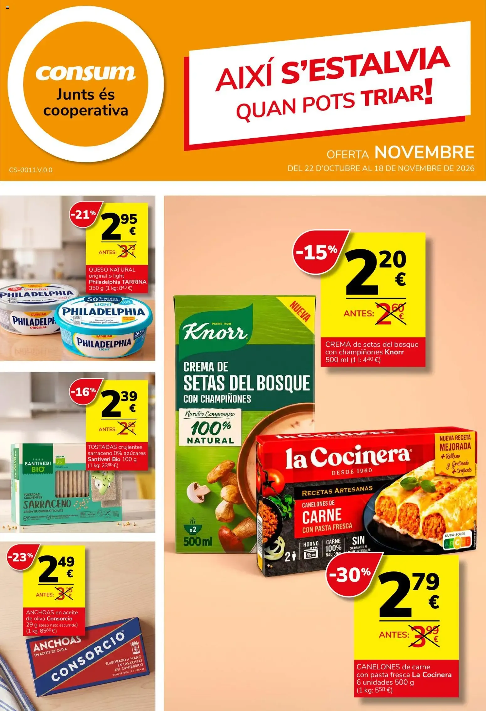 Catálogo de Consum - folleto 22/10/2026 - 18/11/2026 22 de octubre al 18 de noviembre 2026 - Página 1