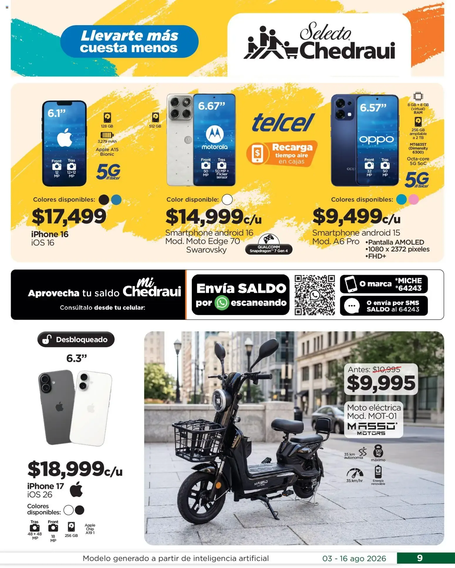 Catálogo de Chedraui folleto Por Ti ofertones del verano (03/08/2026 - 16/08/2026) - catálogo en línea 3 de agosto al 16 de agosto 2026 - Pagina 9