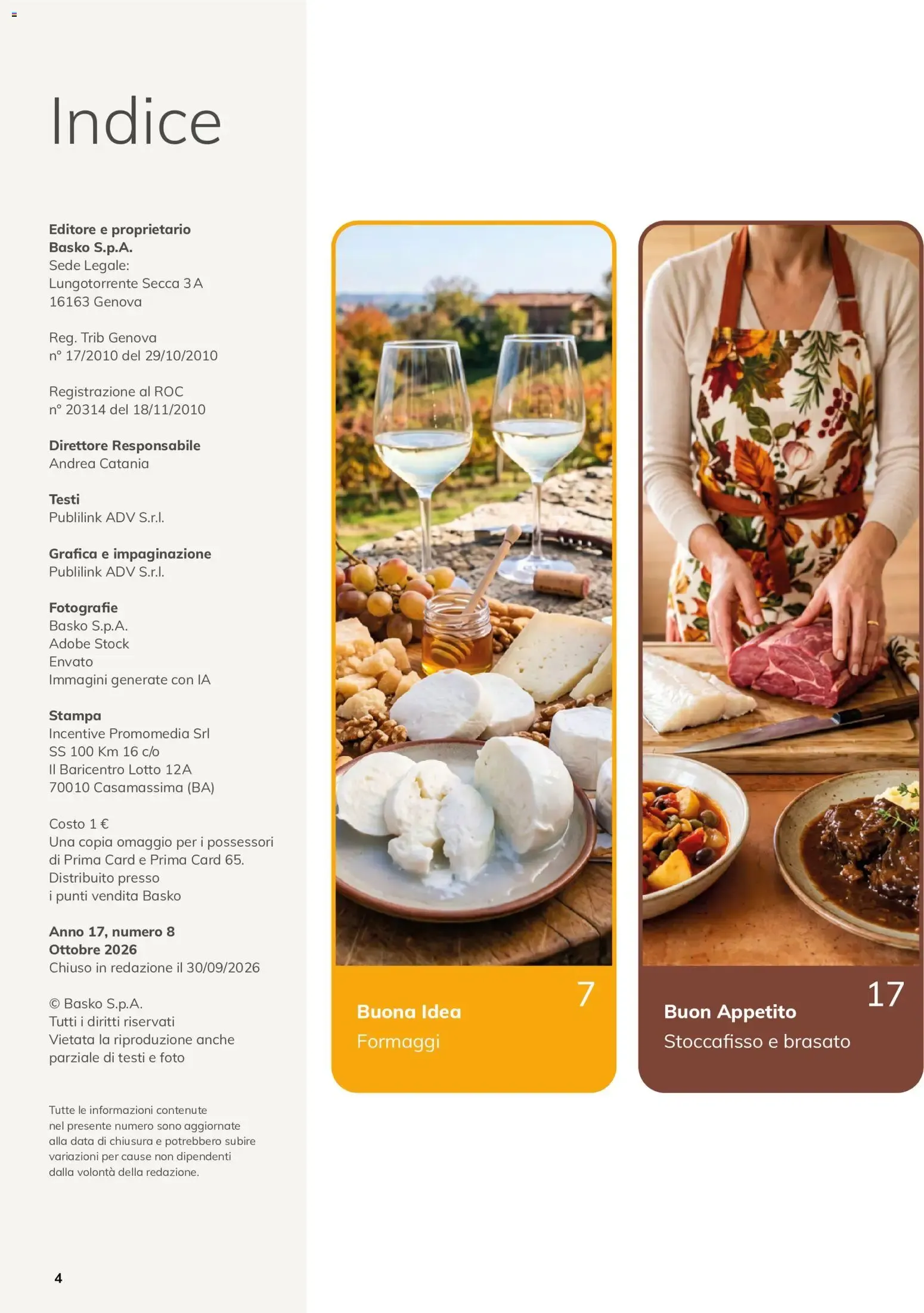 Buon giorno! Un mondo di Formaggi - La rivista di Basko da 12 ottobre a 30 novembre di 2026 - Pagina del volantino 4
