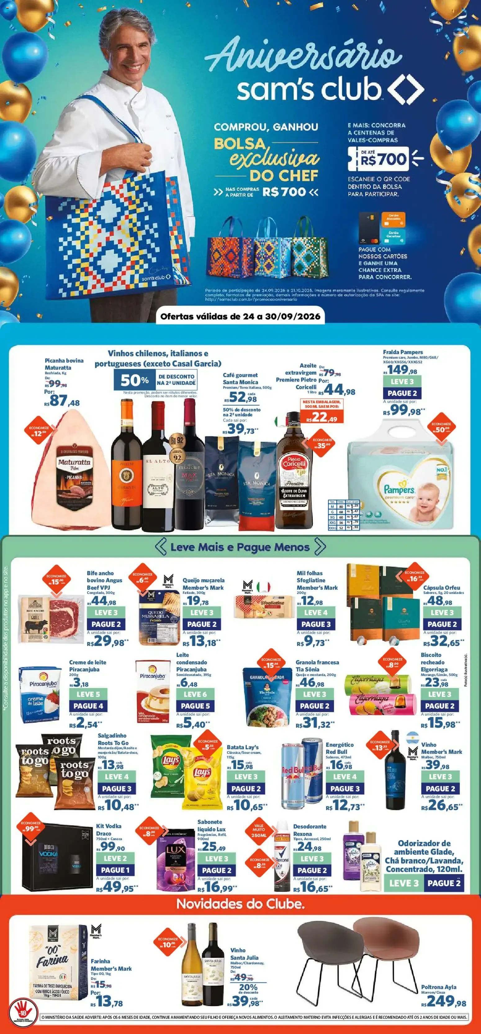 Encarte de Aniversário Sam's Club - Ofertas válidas de 24 a 30/09/2026 24 de setembro até 30 de setembro 2026 - Pagina 1