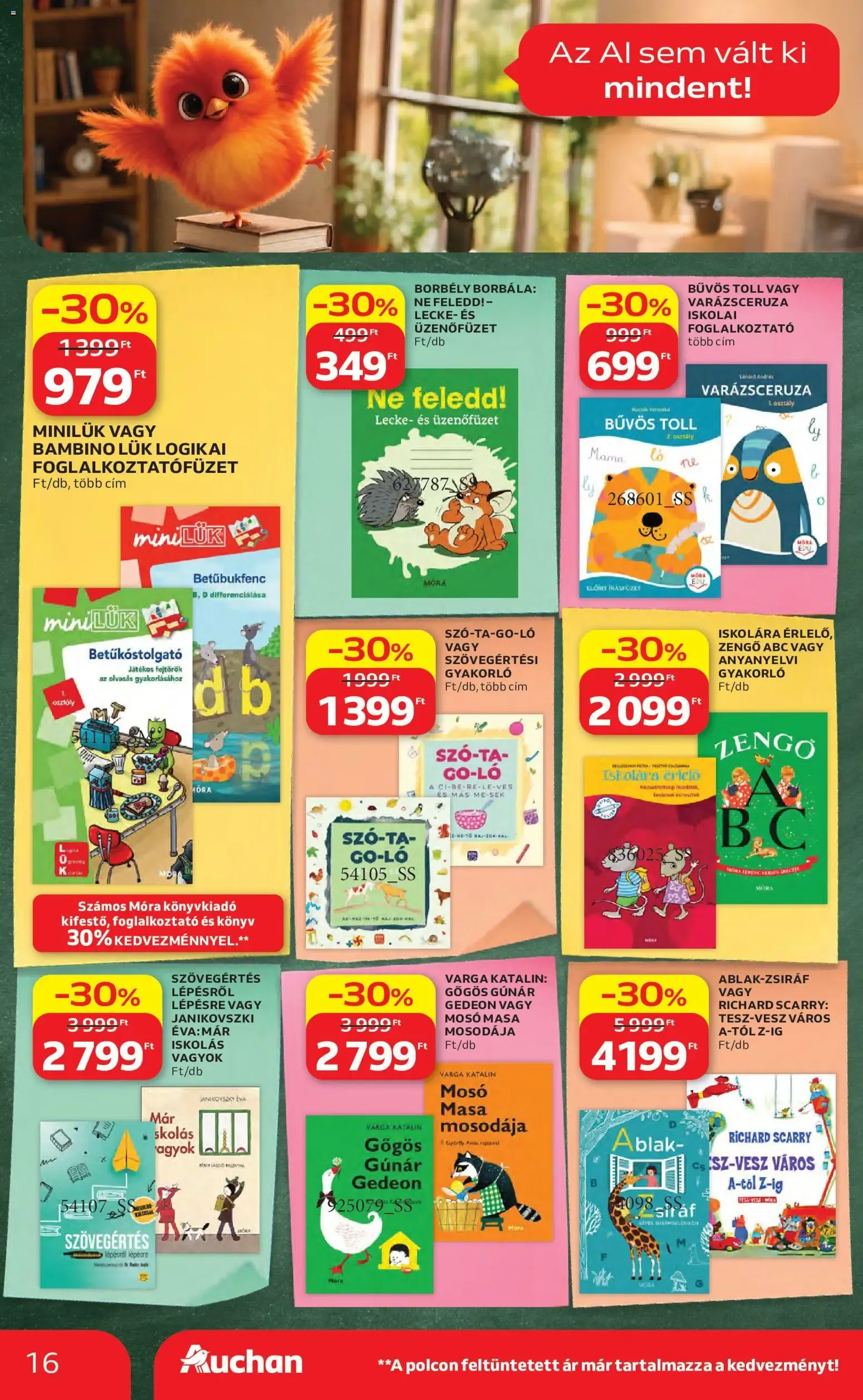 Katalógus Auchan Iskolakezdés ajánlatok - 2026.08.06. -tól/töl > akció, lapozható szórólap 🛍️ augusztus 6.-tól augusztus 19.-ig 2026. - Oldal 16