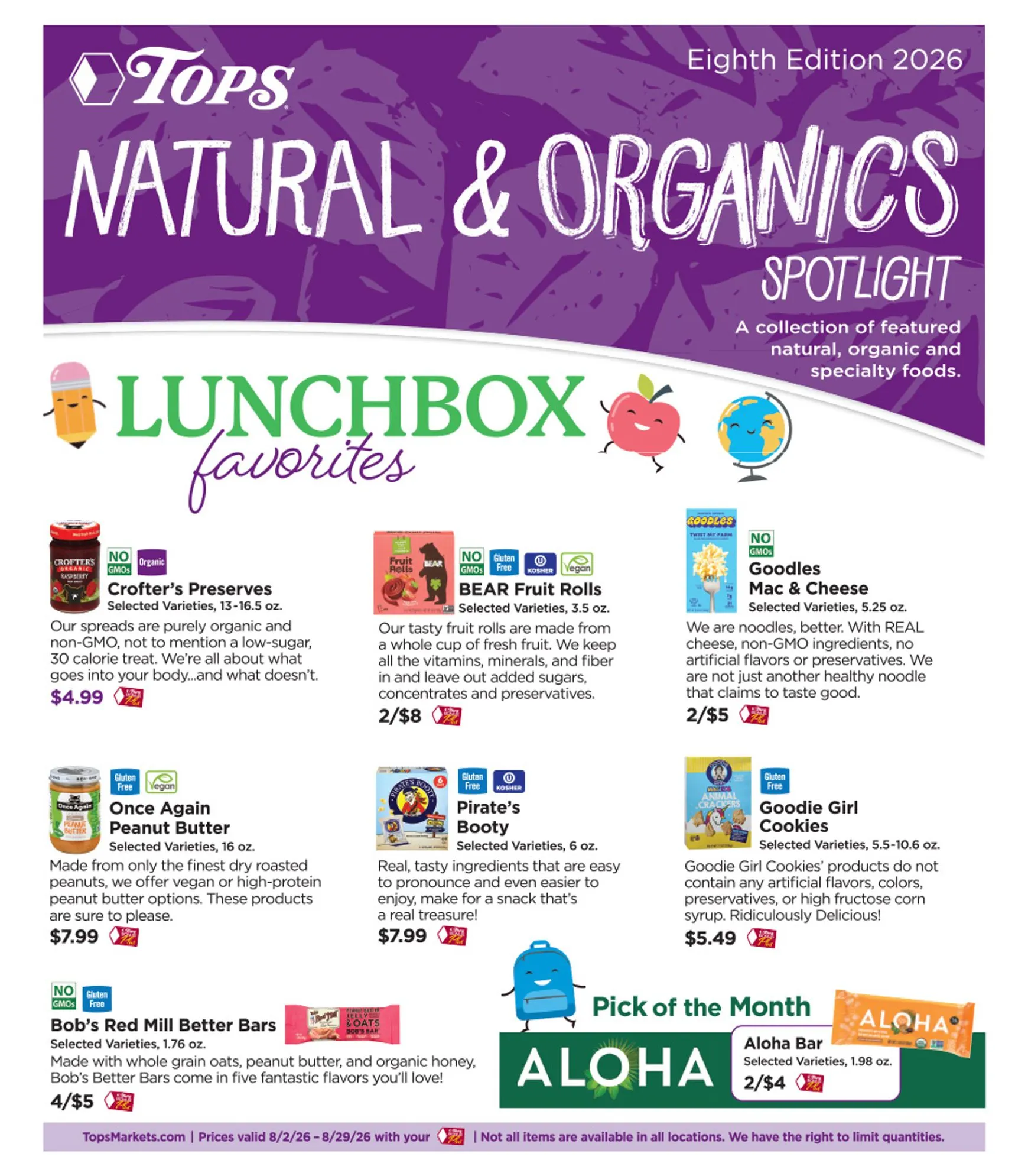 Tops Natural & Organics Spotlight - Eighth Edition 2026