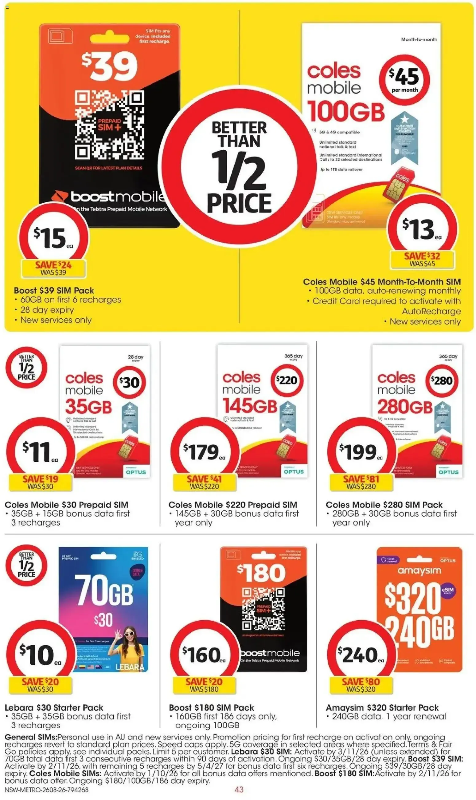 Coles catalogue valid from 26/08/2026 > Online Australia - Catalogue valid from 26 August to 1 September 2026 - page 43