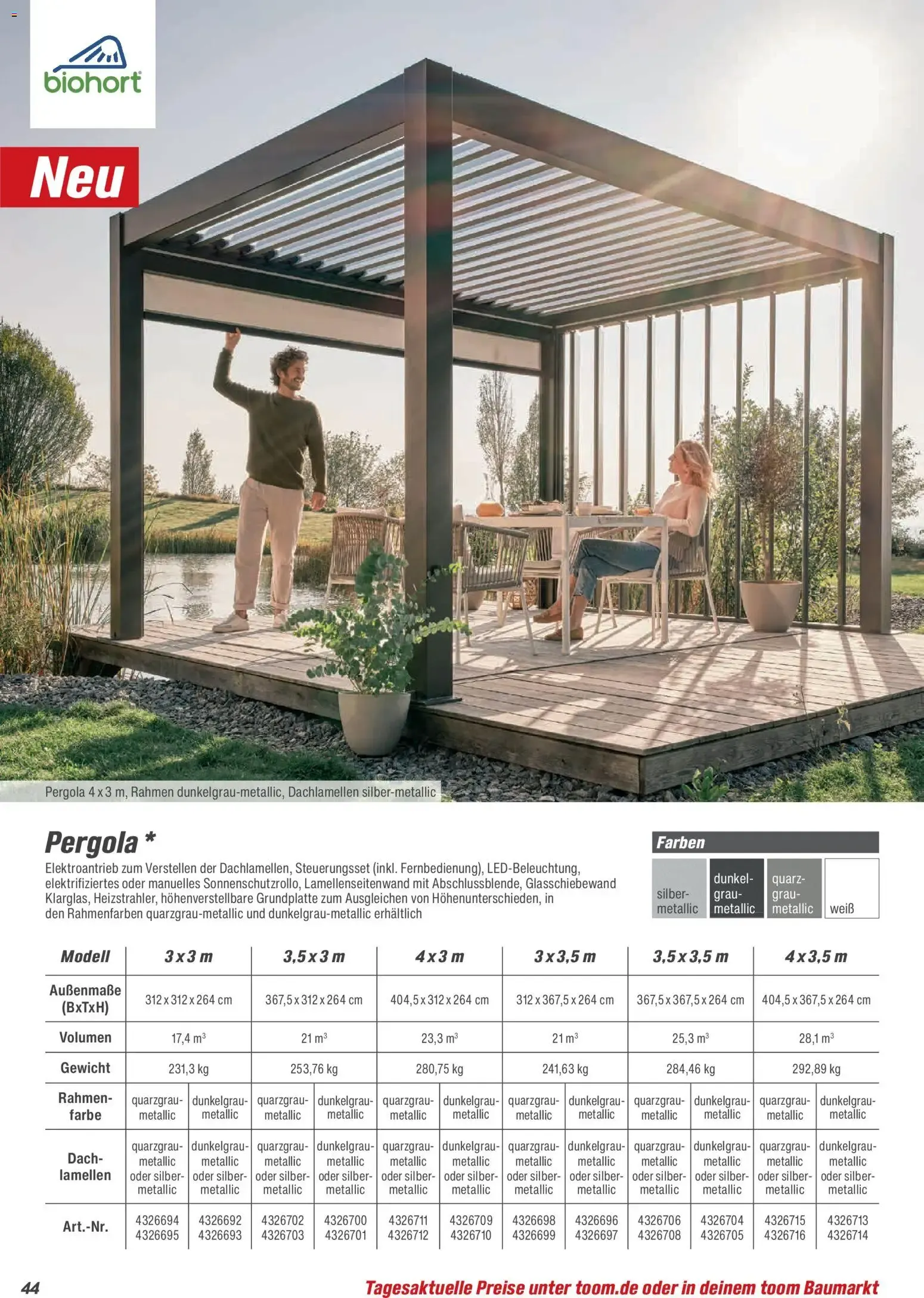 Toom Baumarkt Gartenhäuser & Carports 2026 (ab 20.02.2026) zum Blättern von 20. Februar bis 30. Juni 2026 - Prospekt seite 44