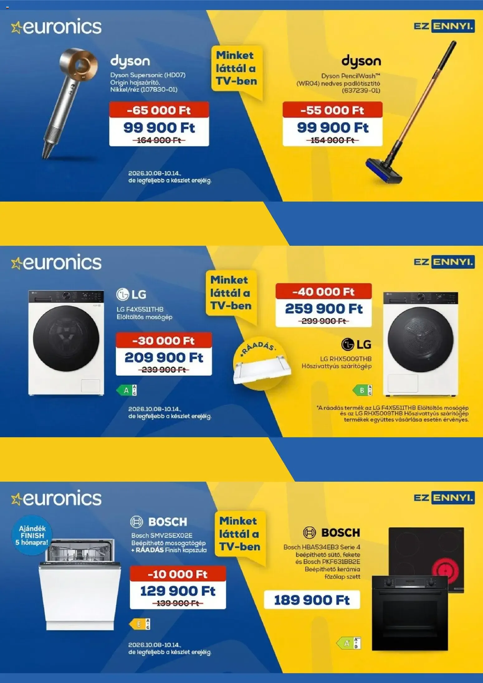 Euronics akciós újság - 2026.10.08. -tól/töl > akció, lapozható szórólap 🛍️