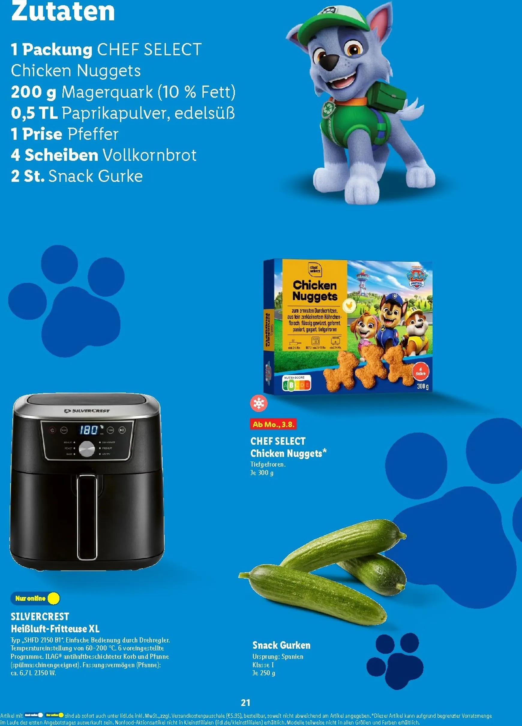 Lidl - Paw Patrol Rezeptheft Prospekt – von Montag 20.07.2026 bis Sonntag 23.08.2026 von 20. Juli bis 23. August 2026 - Prospekt seite 21