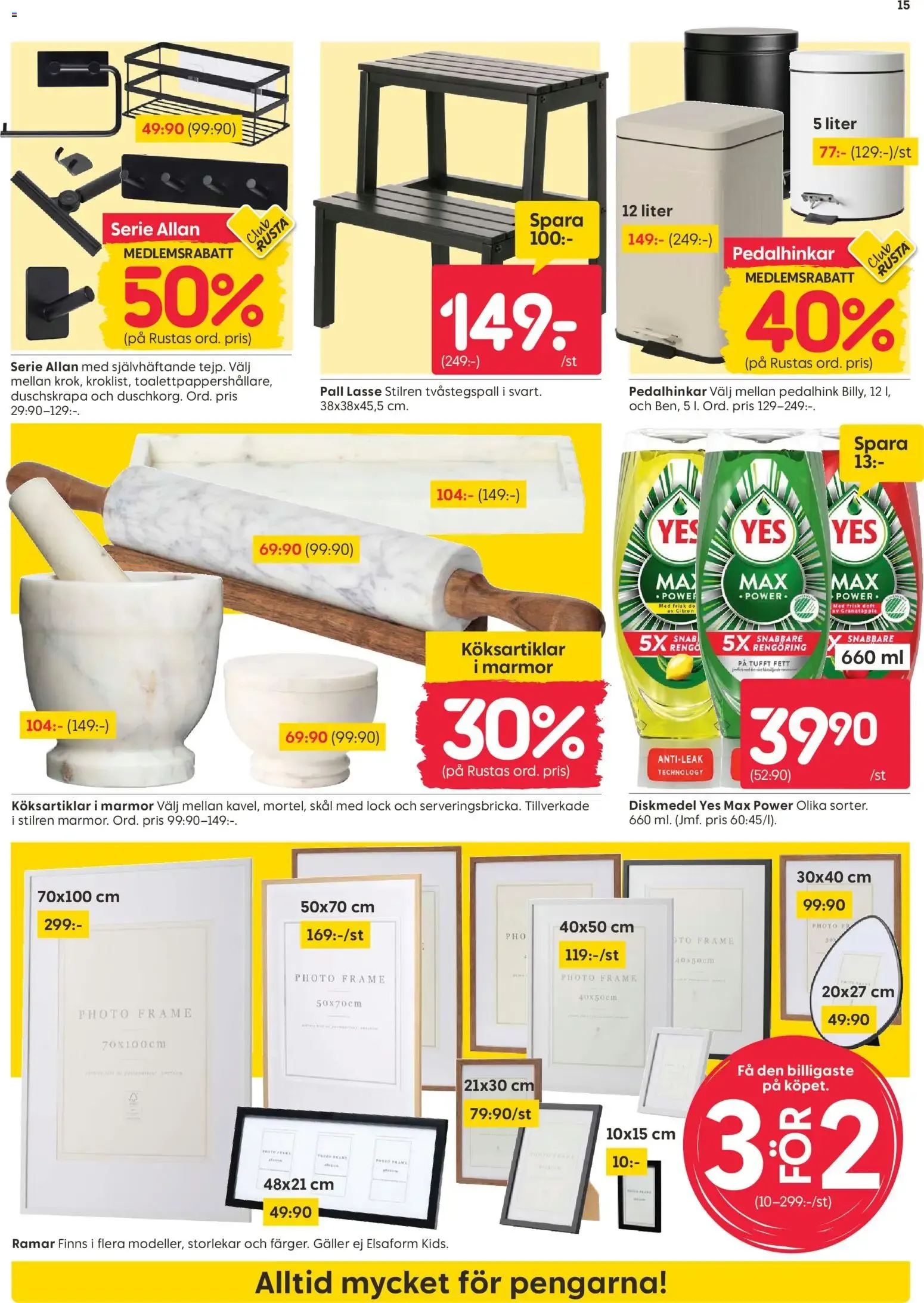 Rusta erbjudanden från 19/10/2026 - 25/10/2026 > Reklamblad nuvarande rabatter från 19 oktober till 25 oktober 2026 - Reklamblad sidor 15