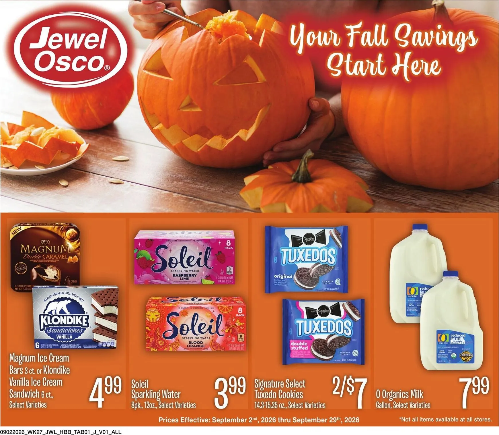 Weekly ad Your Fall Savings Start Here - Jewel Osco from September 2 to September 29 2026 - Page 1