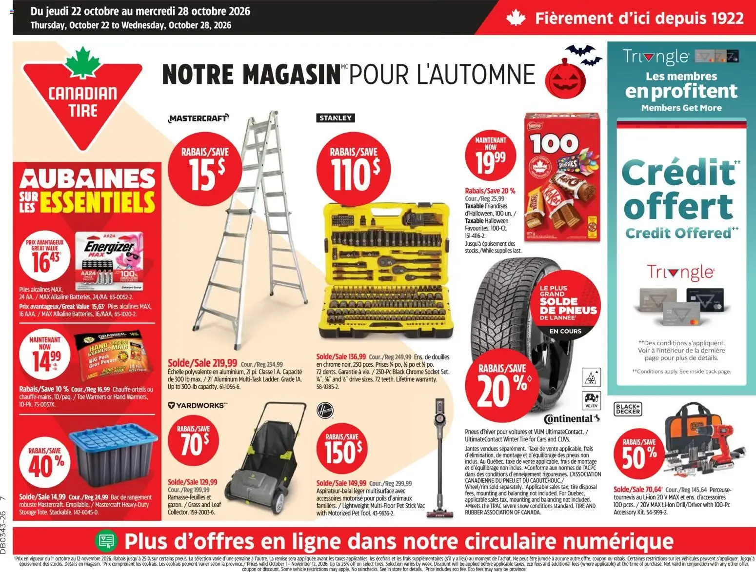 Canadian Tire 🖤 Halloween flyer from Oct 22, 2026 🧡 from October 22 to October 28 2026 - flyer page 1