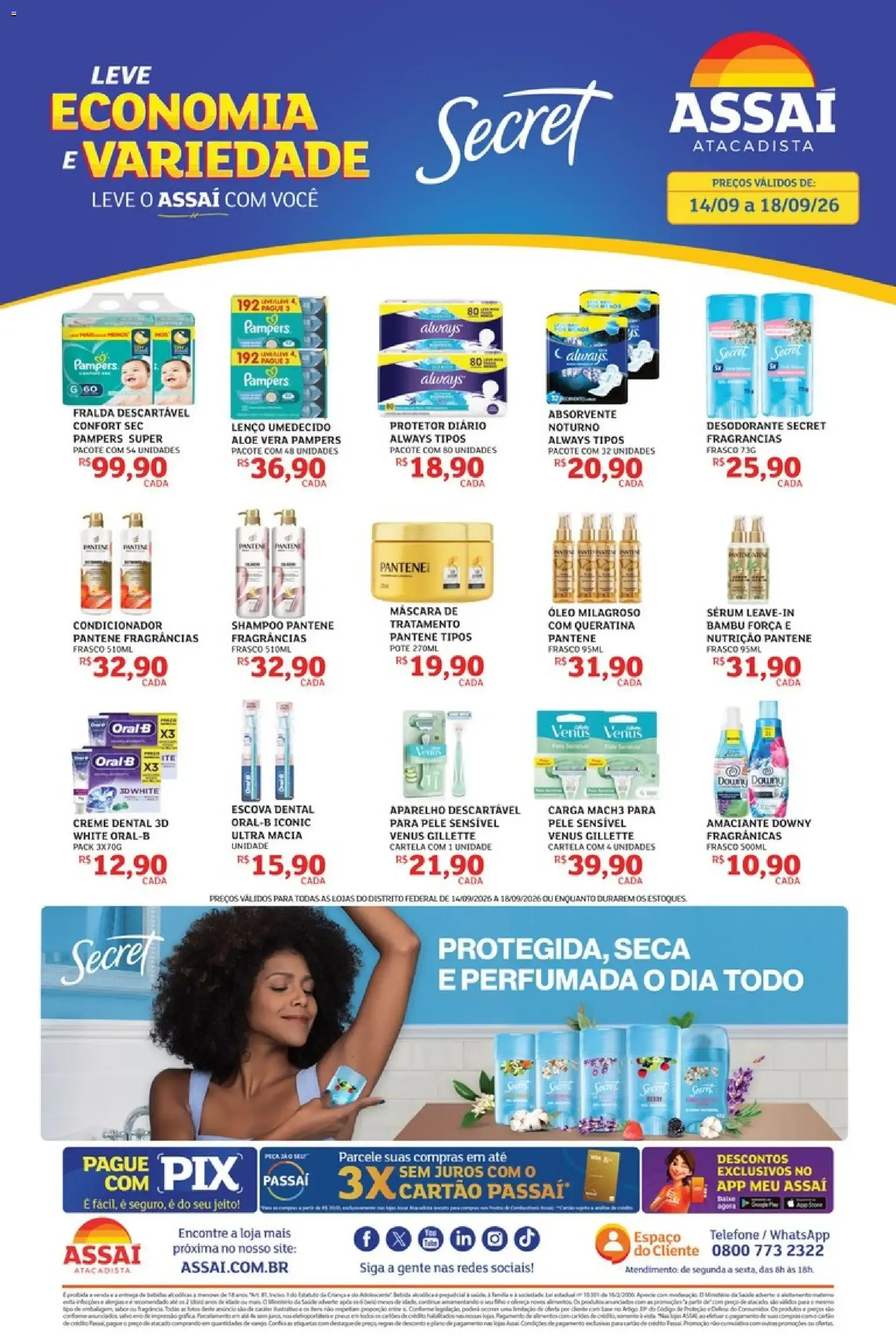 Encarte de Assaí Atacadista: Leve Economia e Variedade 14 de setembro até 18 de setembro 2026 - Pagina 1