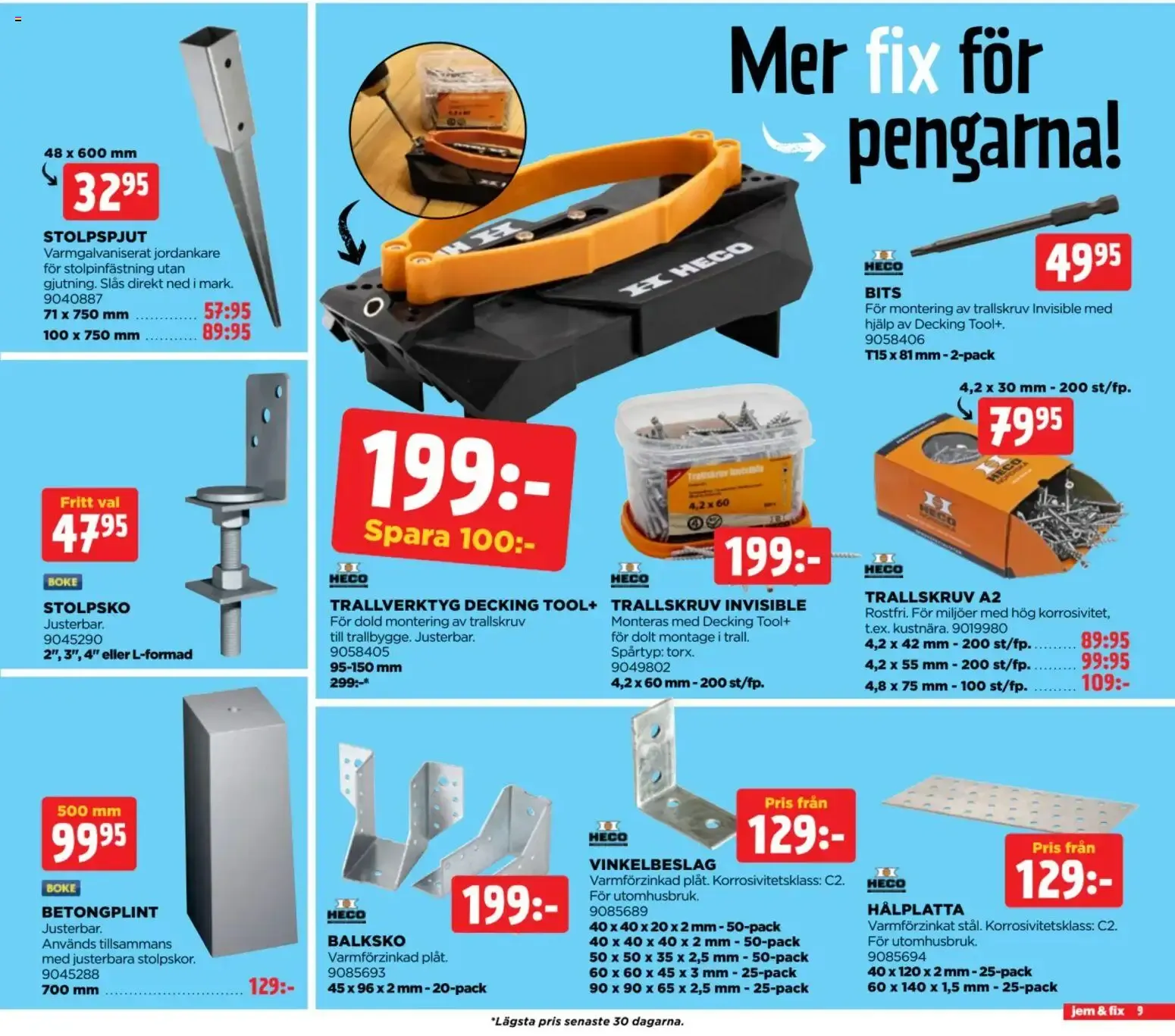 jem & fix LÅGPRIS BYGGMARKNAD Mer sommarkänsla för pengarna! från 22 juni till 5 juli 2026 - Reklamblad sidor 9