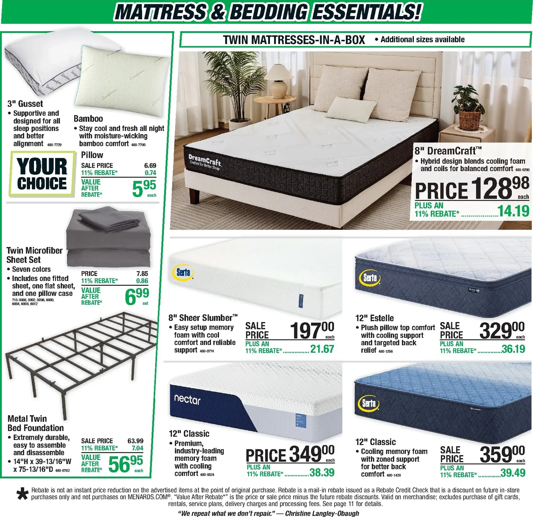 Weekly promotion Menards: 11% Rebate on Everything! spanning from July 23 to August 2 2026 - Page 4 for Catalogue 365