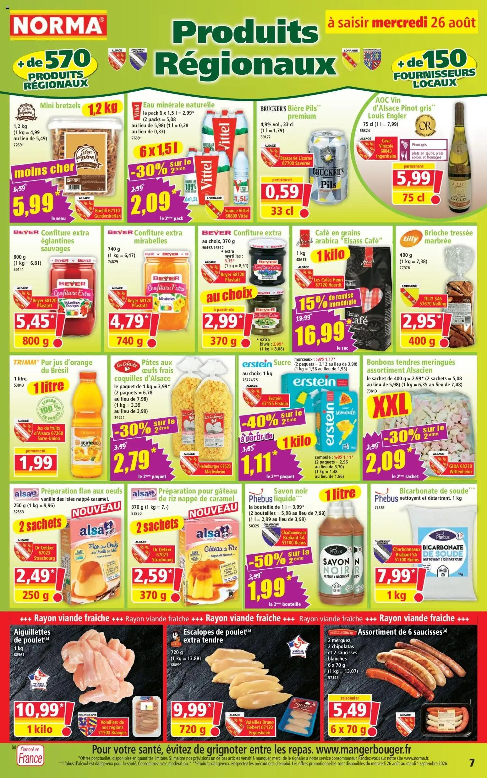 Norma Votre Discounter Régional - Promotions du 26 août du 26 août au 1 septembre 2026 - Catalogue page 7