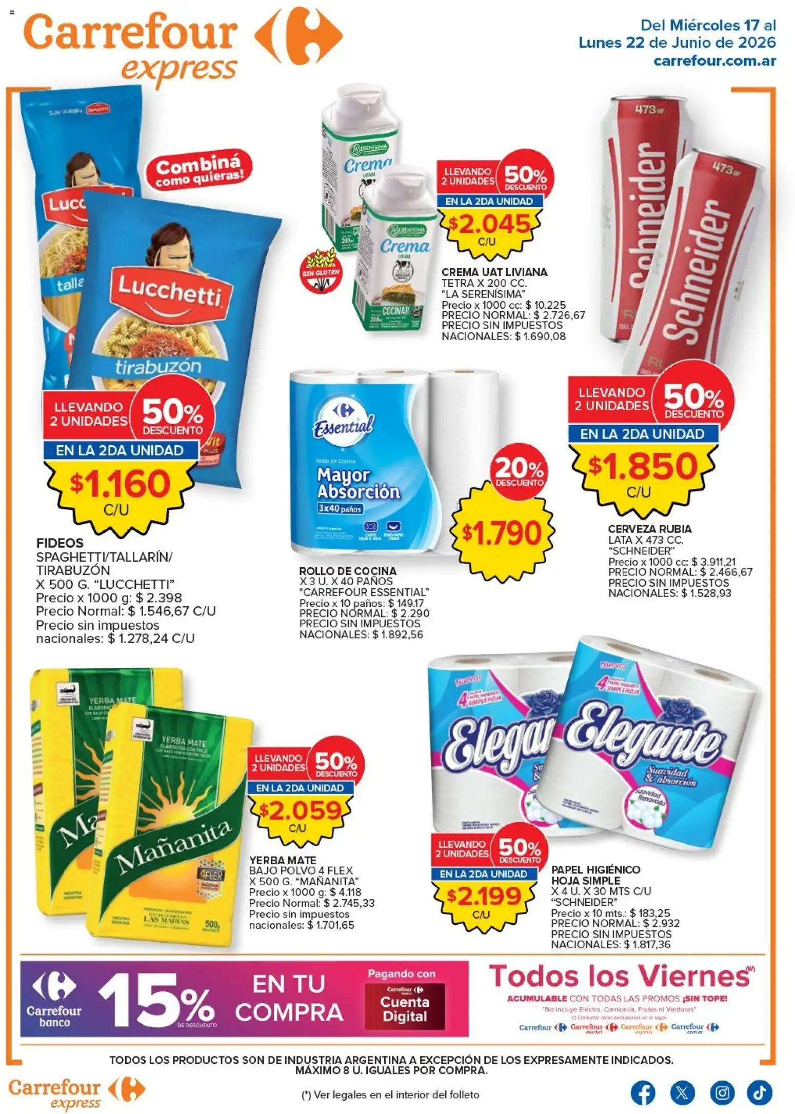 Ofertas de Carrefour - Carrefour Express || del 17/06/2026 - 23/06/2026 || Promociones 17 de junio al 22 de junio 2026 - Página 1 del catálogo