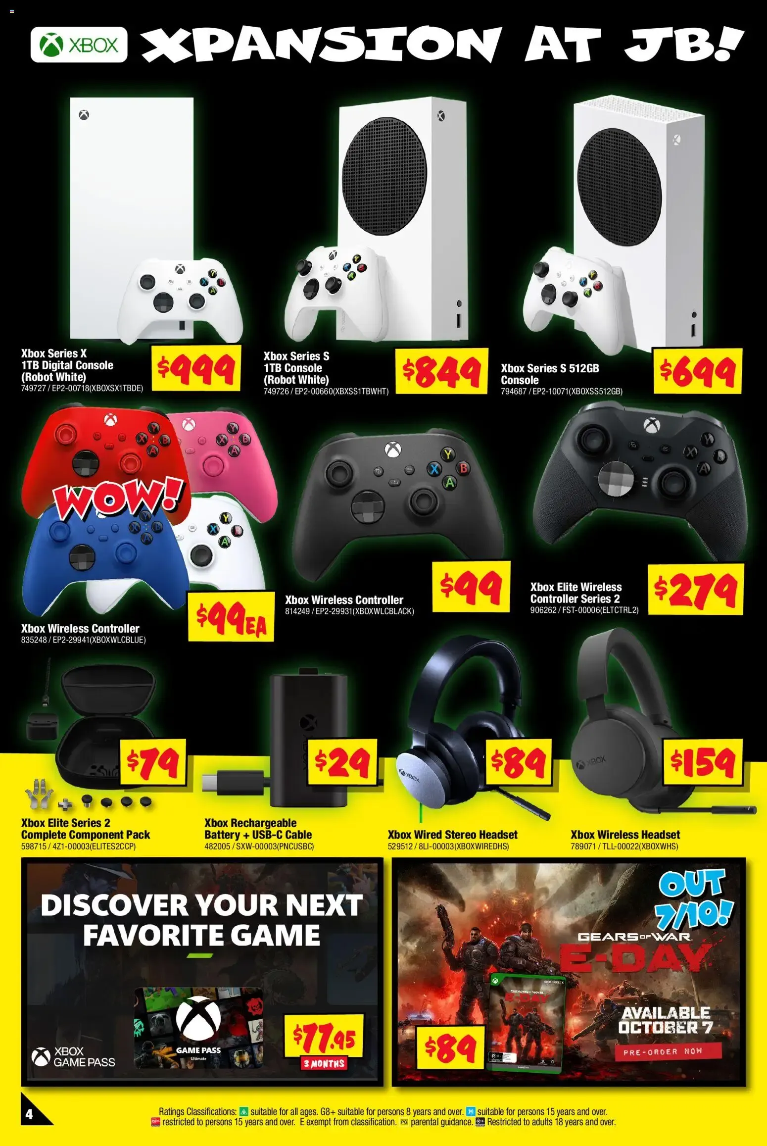 JB Hi-Fi catalogue Mega Gaming Sale - 24/09/2026 > weekly / monthly specials - Catalogue valid from 24 September to 11 October 2026 - page 4