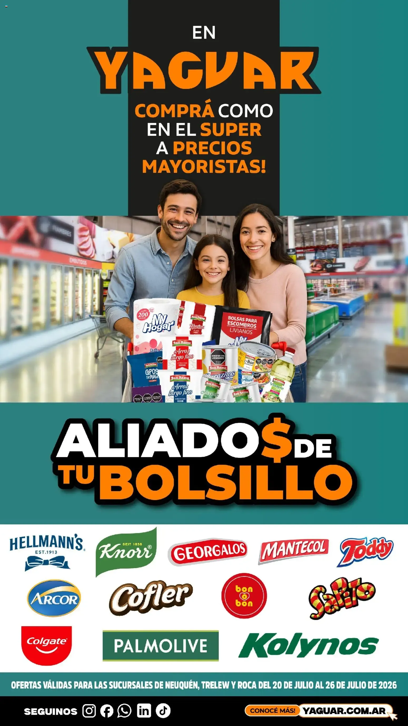 Ofertas de Yaguar: Comprá como en el súper a precios mayoristas - Aliados de tu bolsillo 20 de julio al 26 de julio 2026 - Página 1 del catálogo