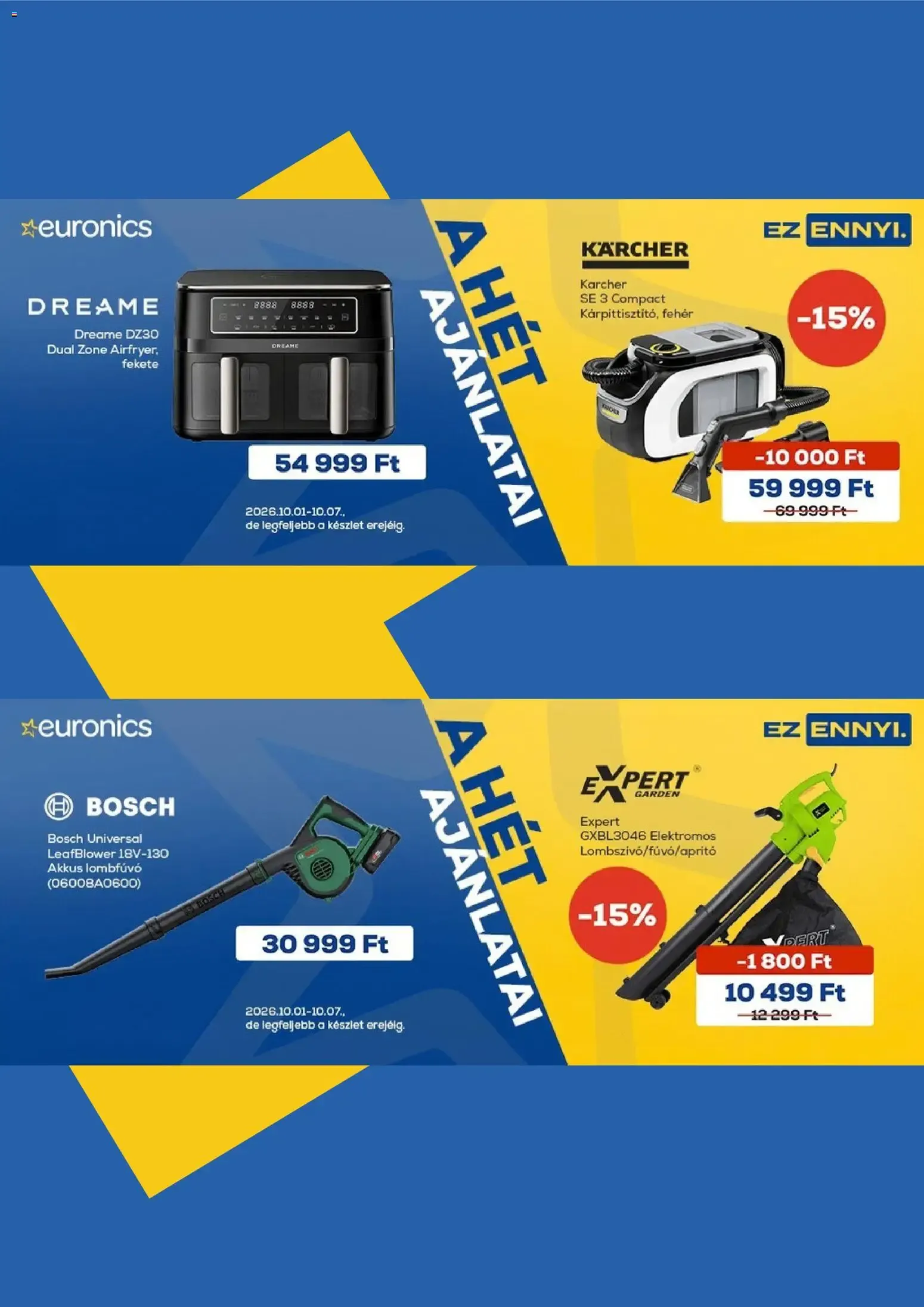 Katalógus Euronics akciós újság - 2026.10.01. -tól/töl > akció, lapozható szórólap 🛍️ október 1.-tól október 7.-ig 2026. - Oldal 2