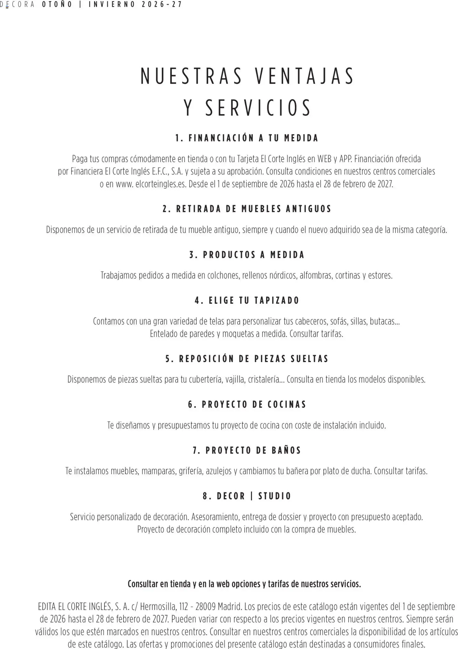 Catálogo de El Corte Inglés Decora: Nueva Colección de Muebles y Decoración Otoño/Invierno 2026-2027 21 de septiembre al 28 de febrero 2027 - Página 4