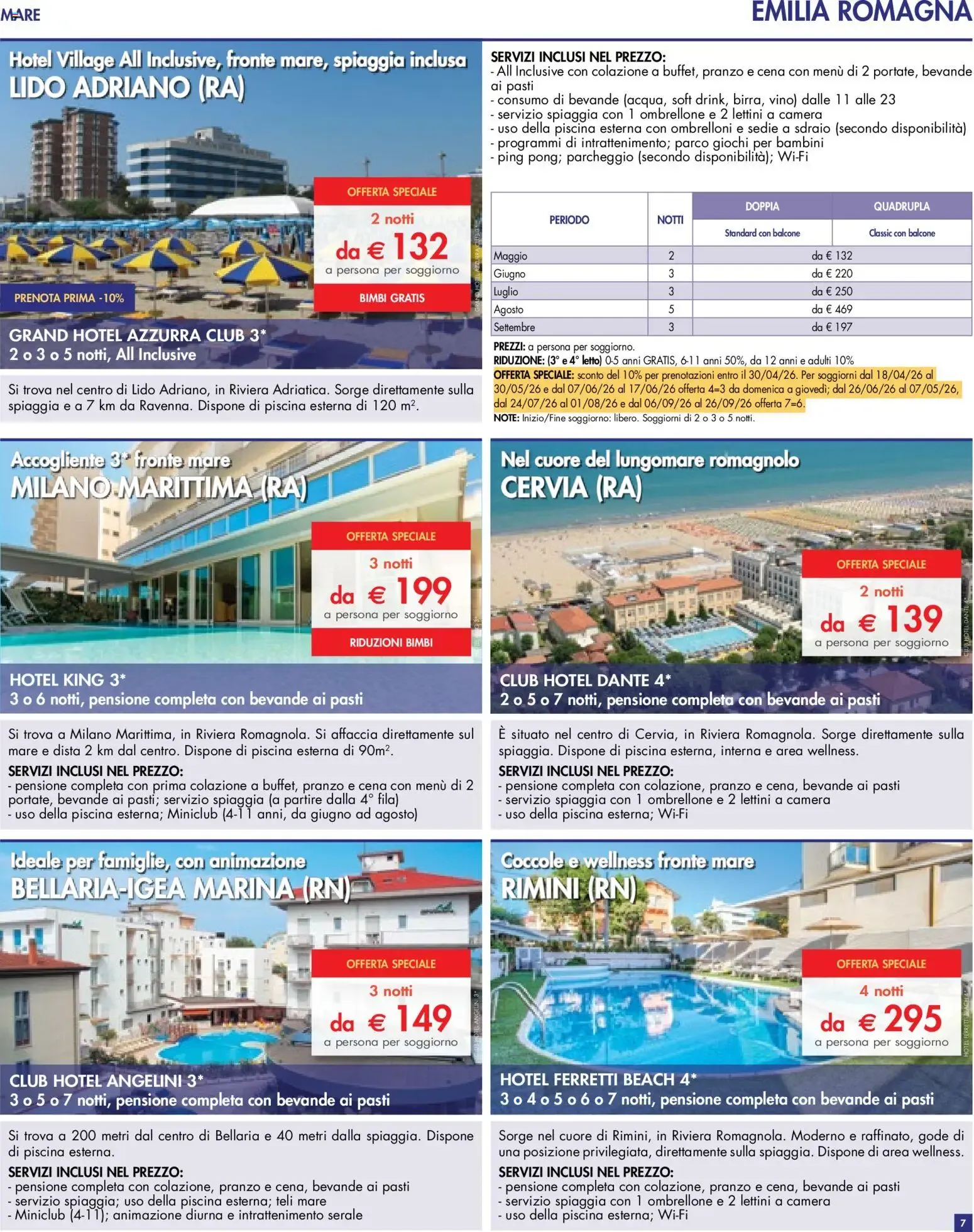 UN MARE DI OFFERTE: MARE, MONTAGNA, ENTROTERRA, TOUR, PACCHETTI VACANZA E CROCIERE da 10 aprile a 30 settembre di 2026 - Pagina del volantino 7