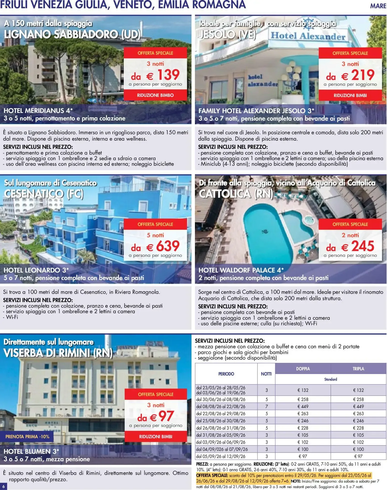 UN MARE DI OFFERTE: MARE, MONTAGNA, ENTROTERRA, TOUR, PACCHETTI VACANZA E CROCIERE da 10 aprile a 30 settembre di 2026 - Pagina del volantino 6