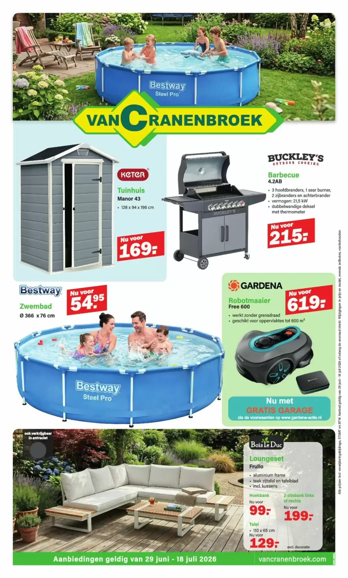 Van Cranenbroek folder van 29 juni tot 18 juli 2026 - Folder pagina 1