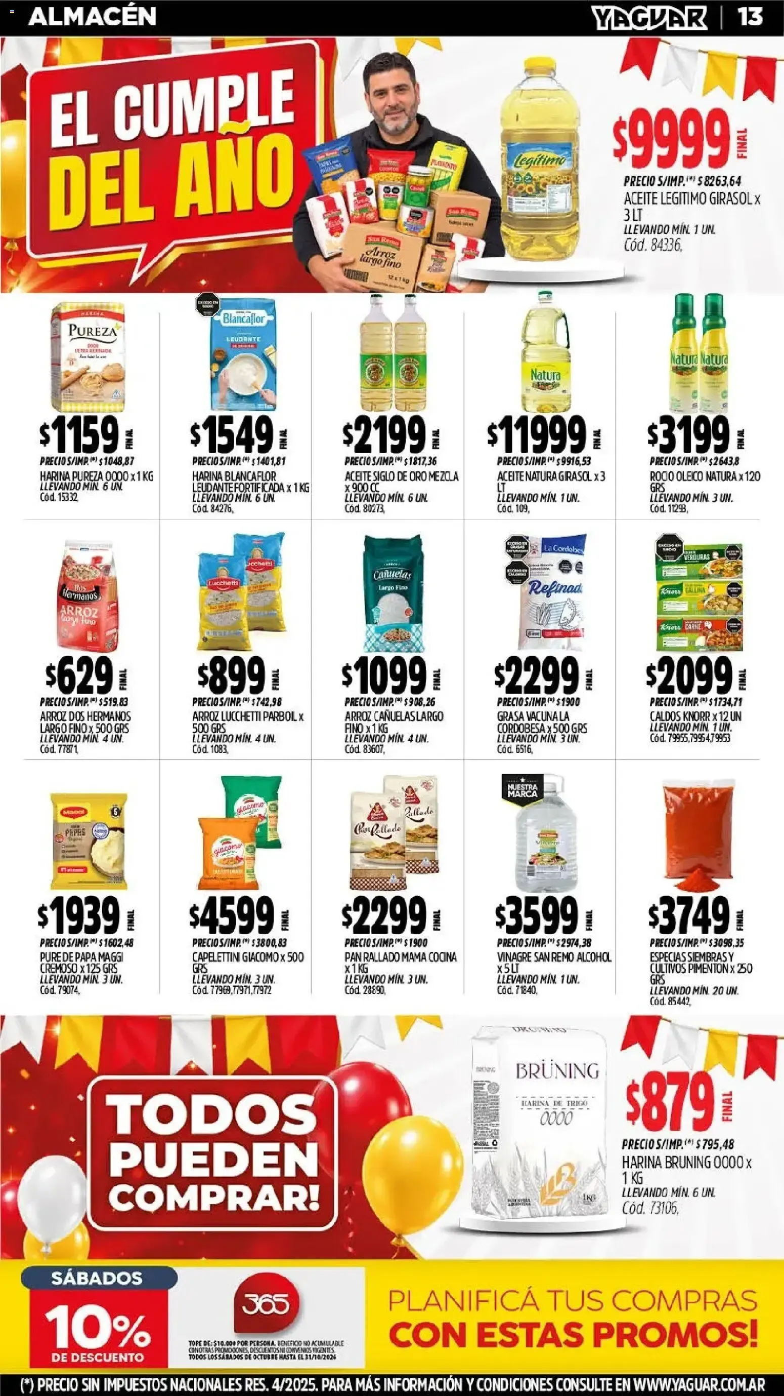 Ofertas de Yaguar - Oferta Semanal Córdoba del 26/10/2026 - 01/11/2026 26 de octubre al 1 de noviembre 2026 - Página 13 del catálogo