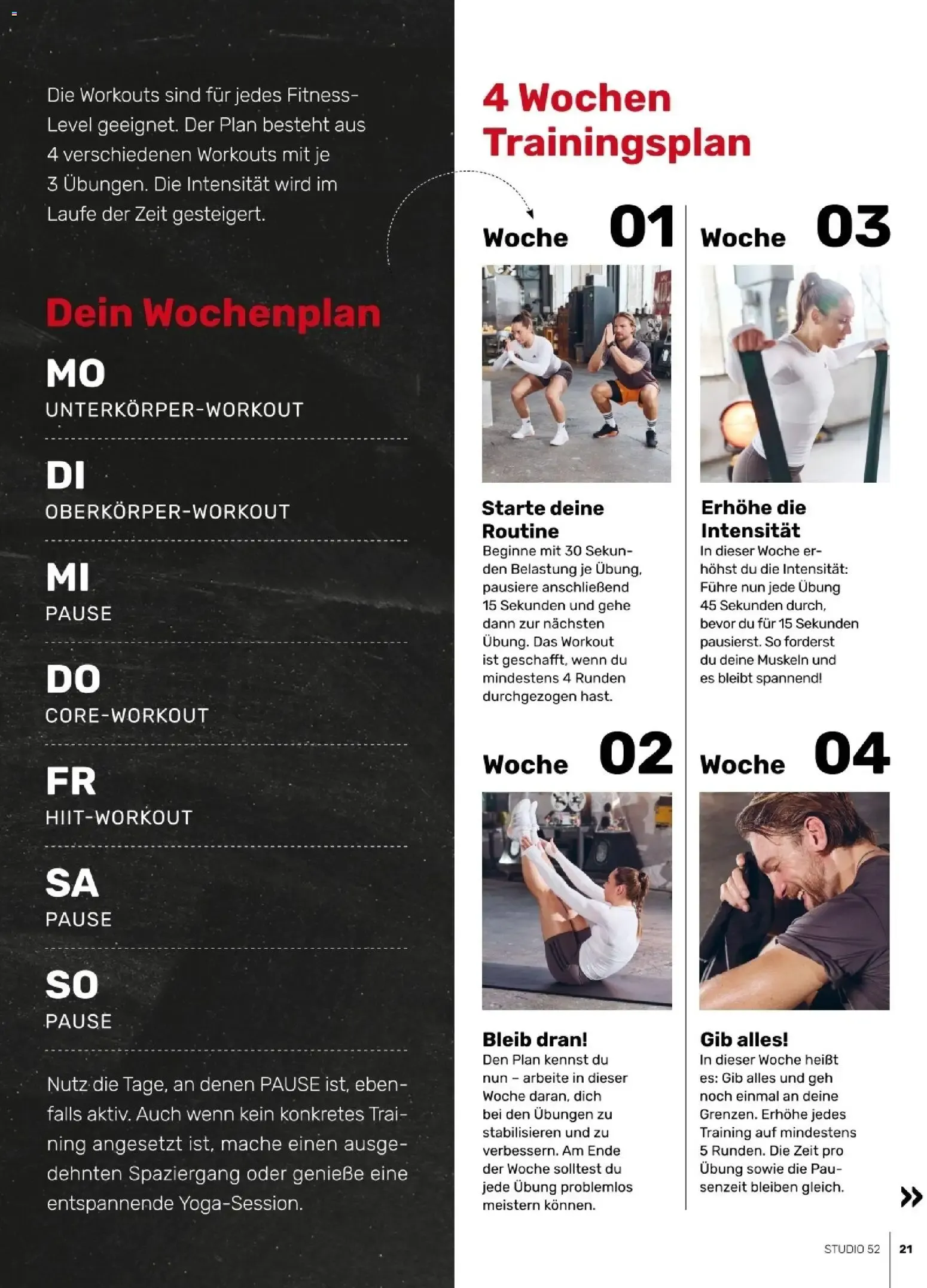 HOME OF STUDIO 52 TRAINING von 26. Januar bis 30. August 2026 - Prospekt seite 21