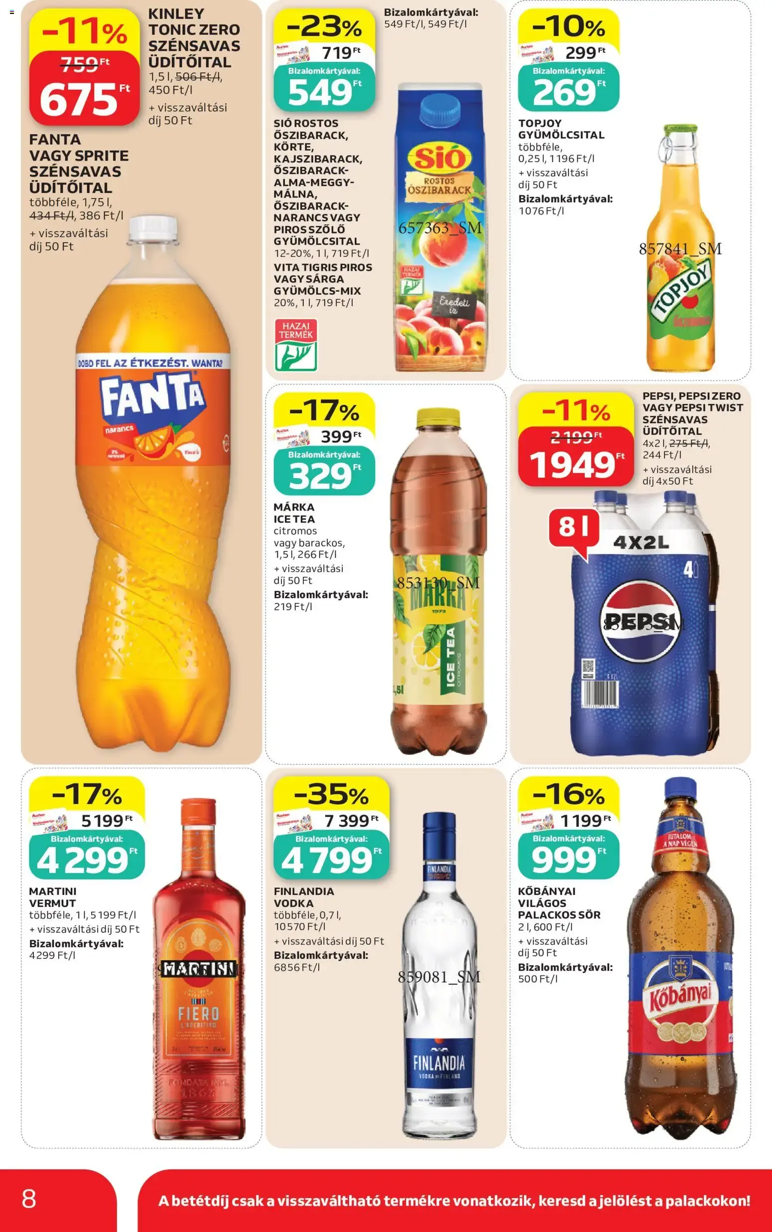 Katalógus Auchan Szupermarket akciós újság - 2026.08.21. -tól/töl > akció, lapozható szórólap 🛍️ augusztus 21.-tól augusztus 26.-ig 2026. - Oldal 8