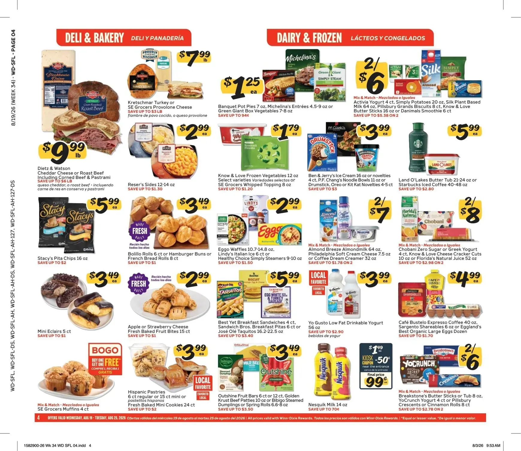 Weekly promotion Current Winn-Dixie leaflet valid from Wednesday 08/19/2026 to Tuesday 08/25/2026 spanning from August 19 to August 25 2026 - Page 4 for Catalogue 365