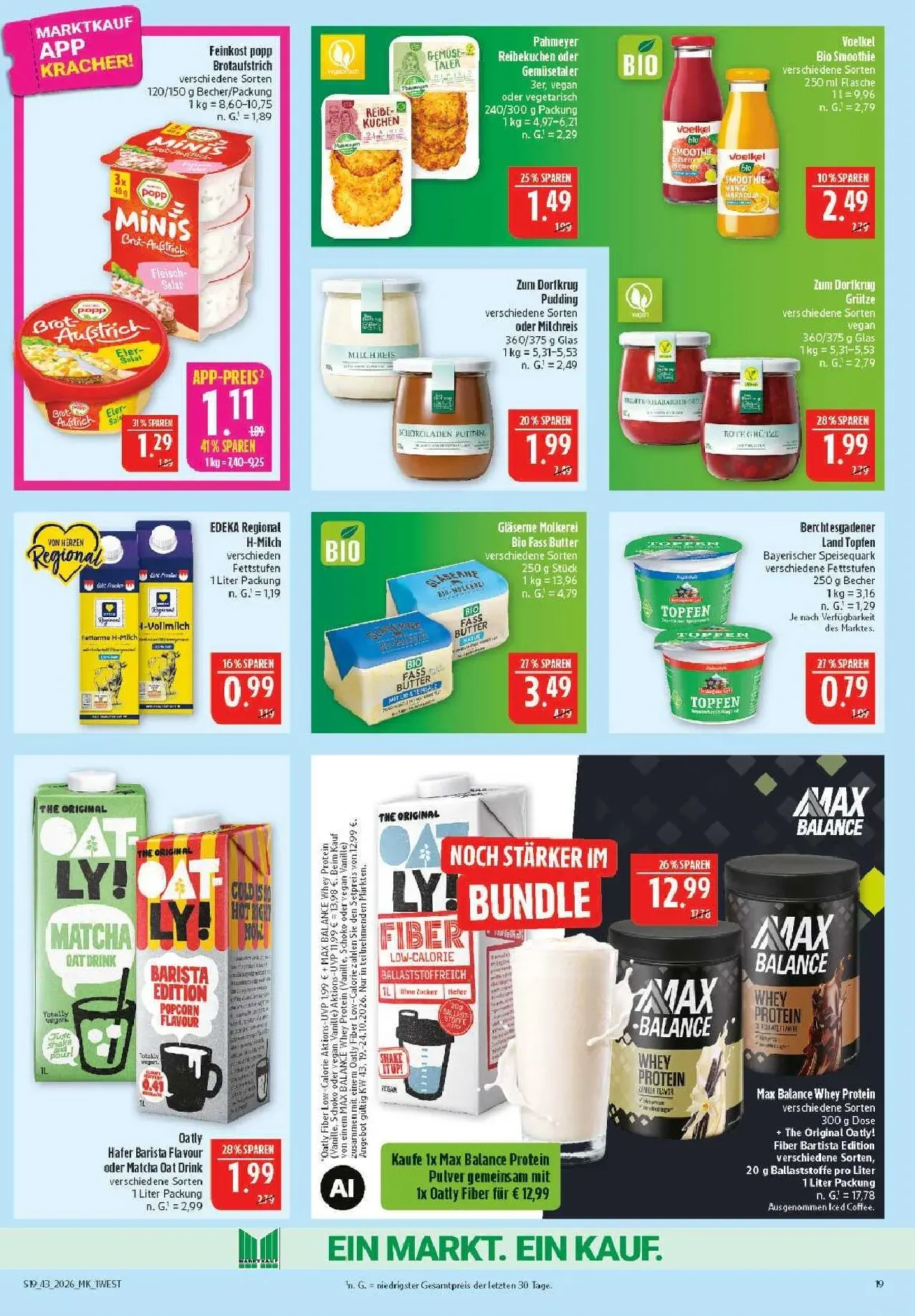 Marktkauf App: Scannen & Clever Sparen von 19. Oktober bis 24. Oktober 2026 - Prospekt seite 19
