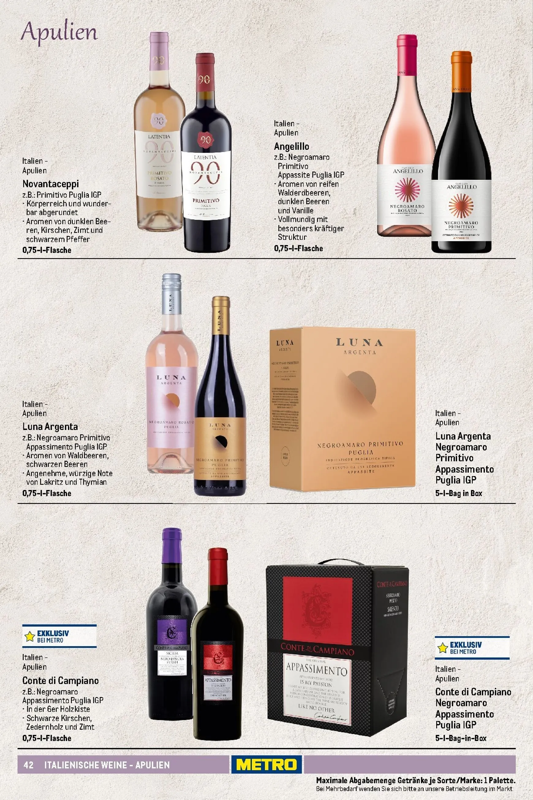 Sortimentskatalog Wein und Sekt für die perfekte Weinkarte von 1. November bis 30. September 2026 - Prospekt seite 43