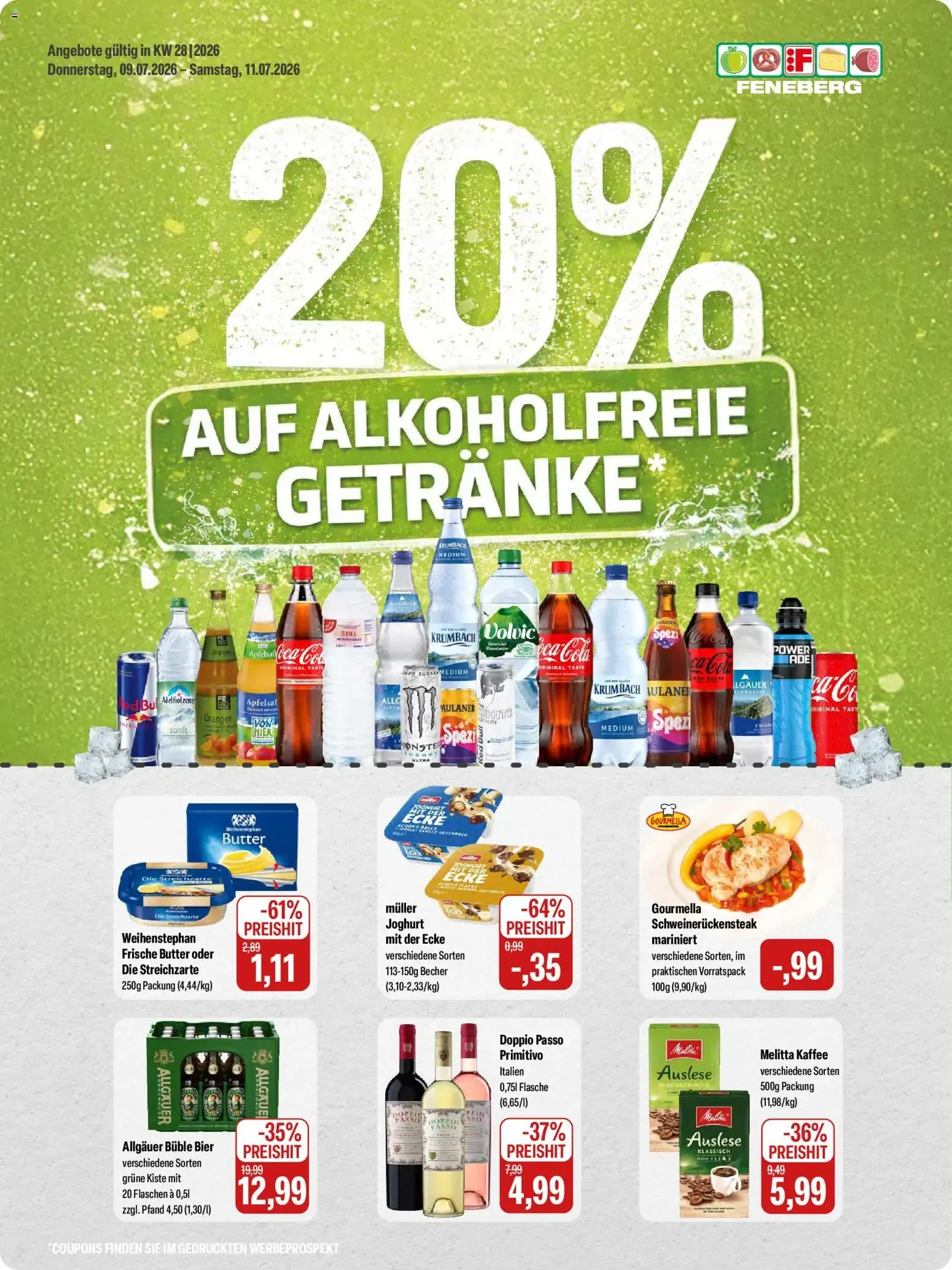 Feneberg Angebote (ab 09.07.2026) zum Blättern von 9. Juli bis 11. Juli 2026 - Prospekt seite 1