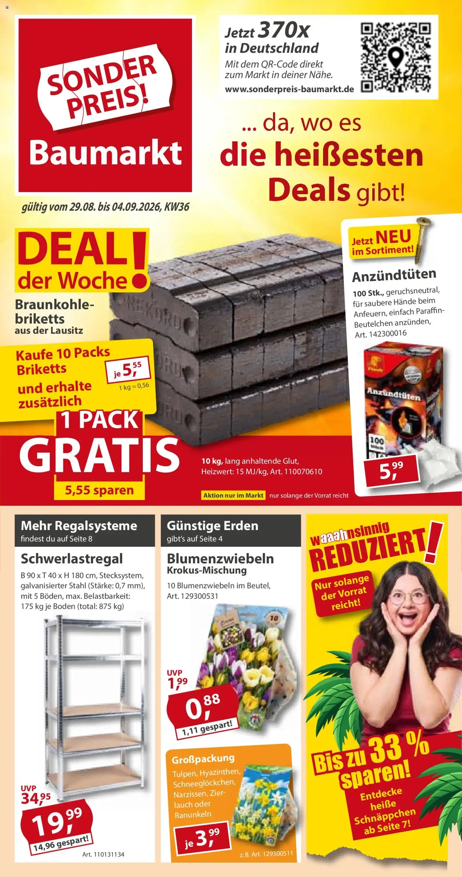 Sonderpreis Baumarkt Prospekt (ab 29.08.2026) zum Blättern von 29. August bis 4. September 2026 - Prospekt seite 1