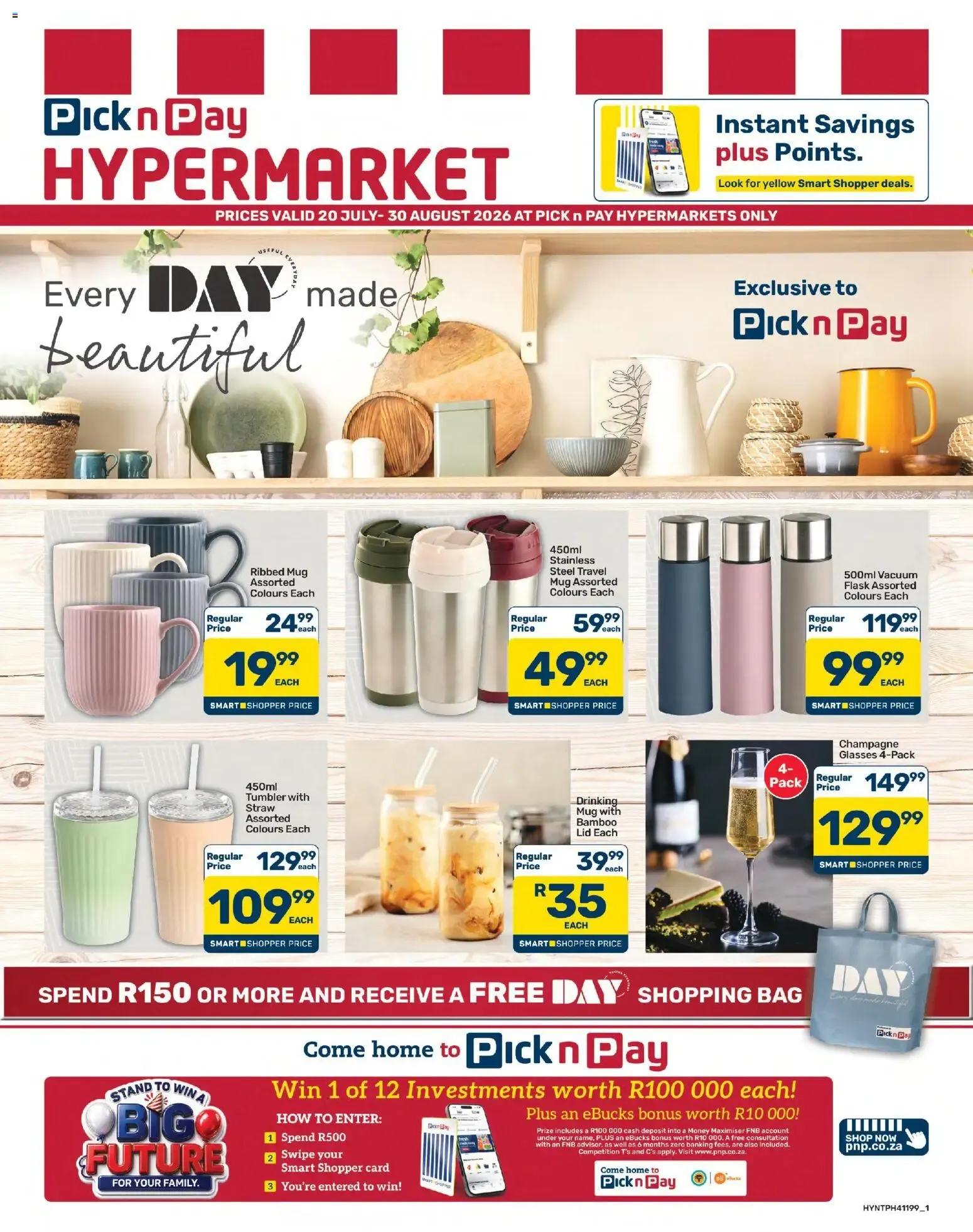 Pick n Pay - Hypermarket DAY Specials (20/07/2026 - 30/08/2026) Online from 20 July to 30 August 2026 - Catalogue Page 1