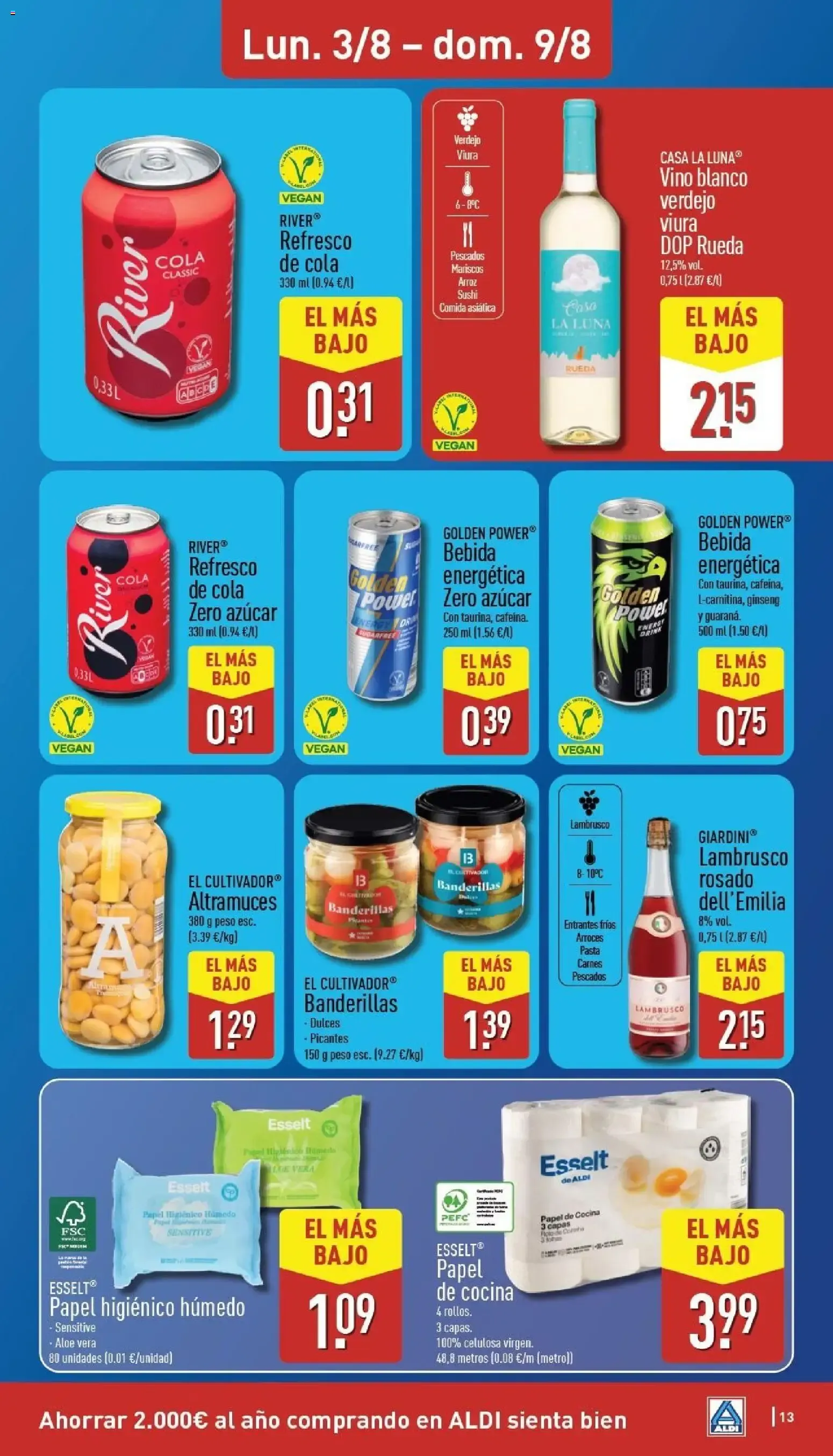 Catálogo de Aldi: Frescura a precios para tirarse a la piscina 3 de agosto al 9 de agosto 2026 - Página 13