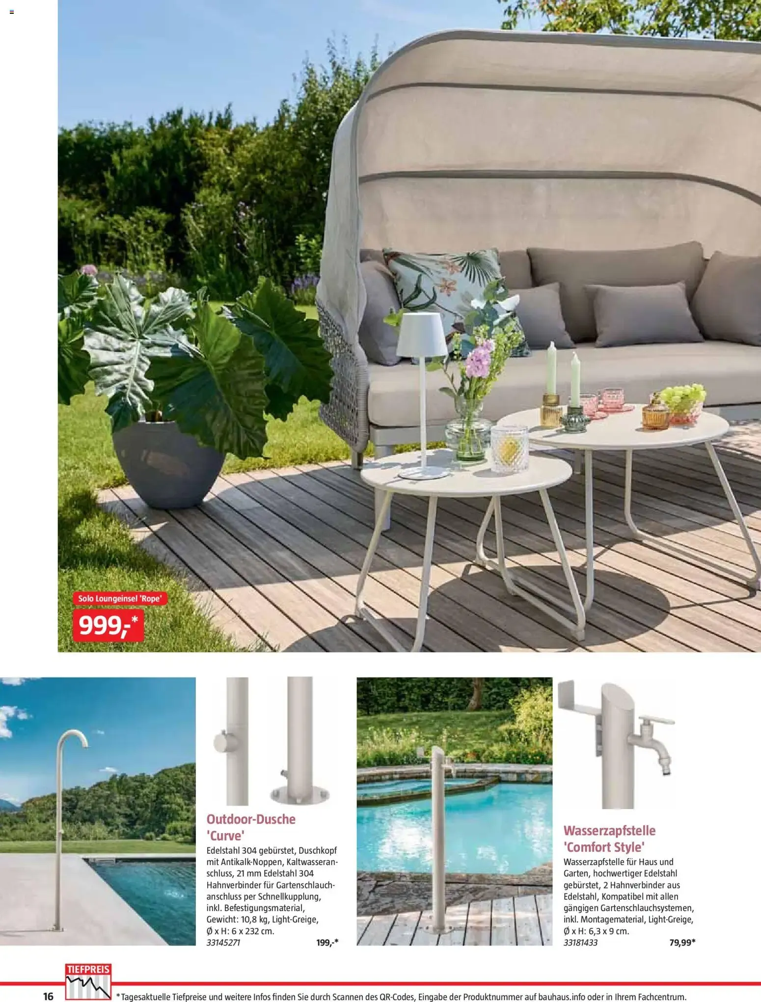 Bauhaus Freizeit im Garten von 01.05.2026 - Aktuelle Angebote von 1. Mai bis 30. Juni 2026 - Flugblätt seite 16